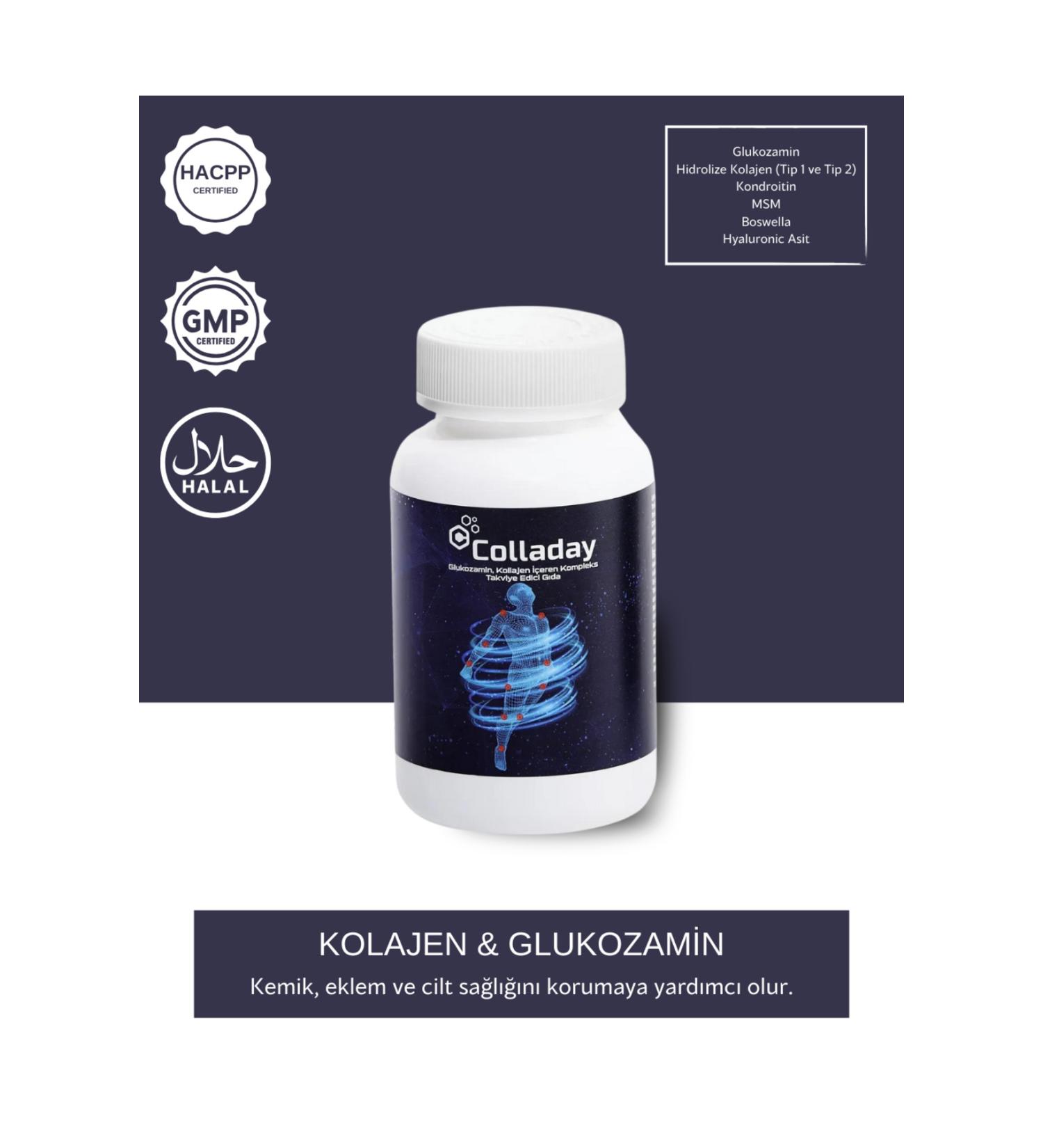 Colladay 90 Tablets Glucosamine Collagen Complex Containing Supplementary Food - Buy Online on GoSupps.com