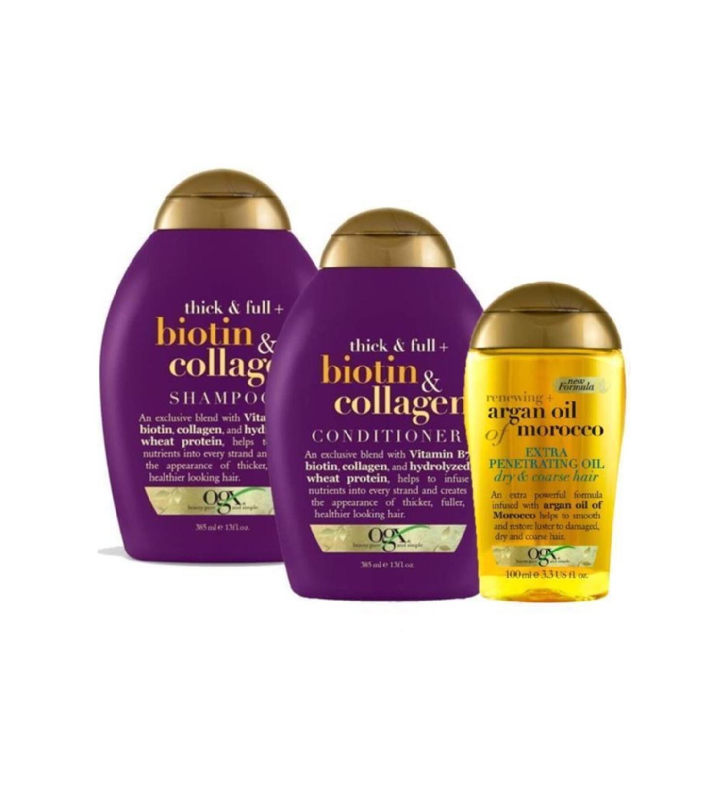 OGX Organix Biotin & Collagen Shampoo Set