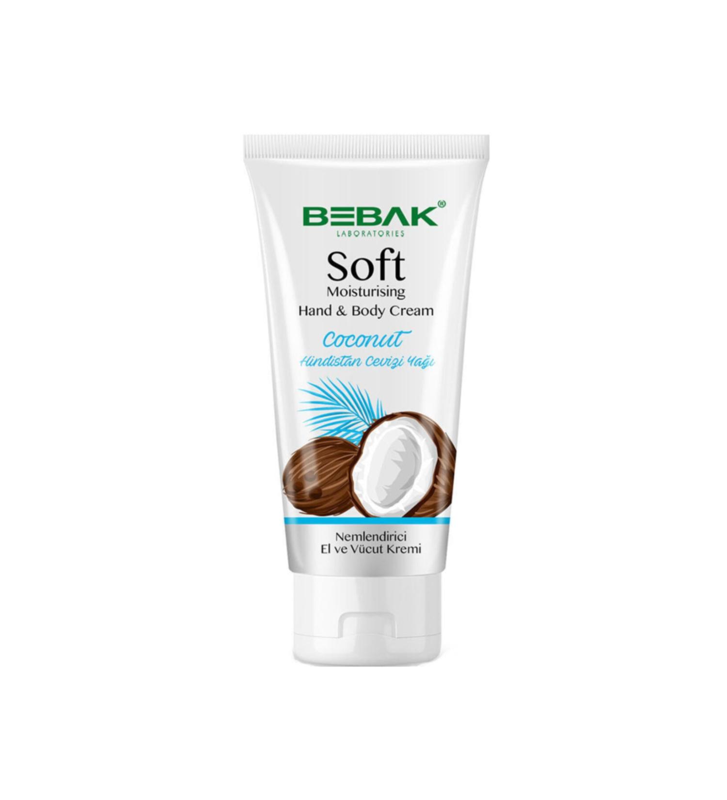 Bebak Soft Moisturizing Hand and Body Cream - Coconut 75 ml.