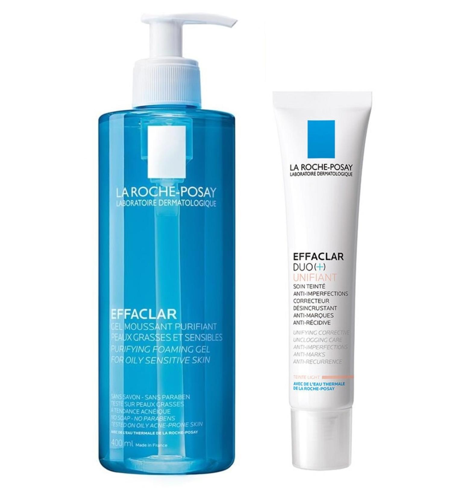 La Roche Posay Effaclar Cleansing Gel 400 ml - La Roche Posay Effaclar Duo Unifiant Concealer 40 ml Light
