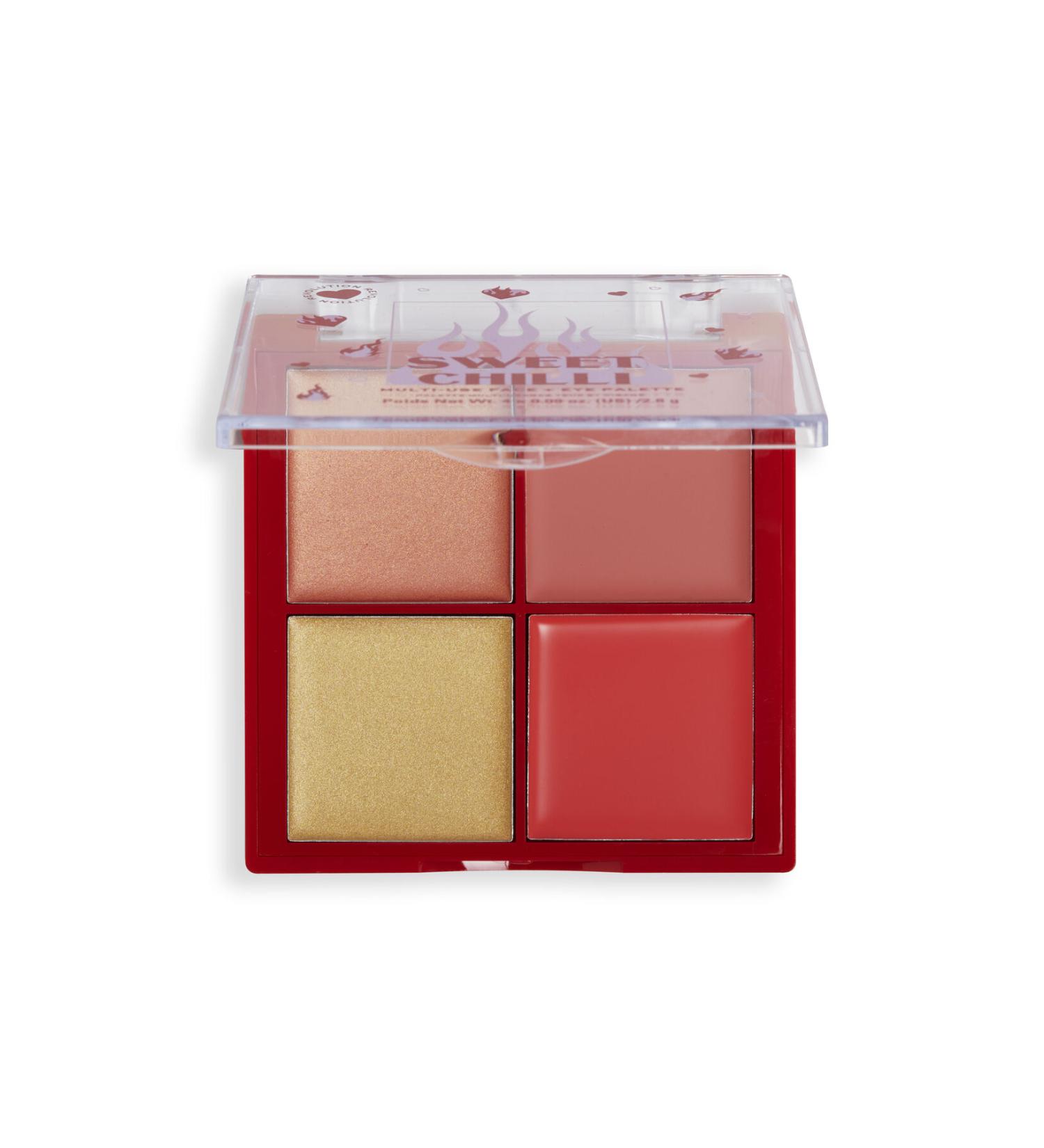 I Heart Revolution Sweet Chilli Cream Blush & Highlight Quad - Buy Online on GoSupps.com