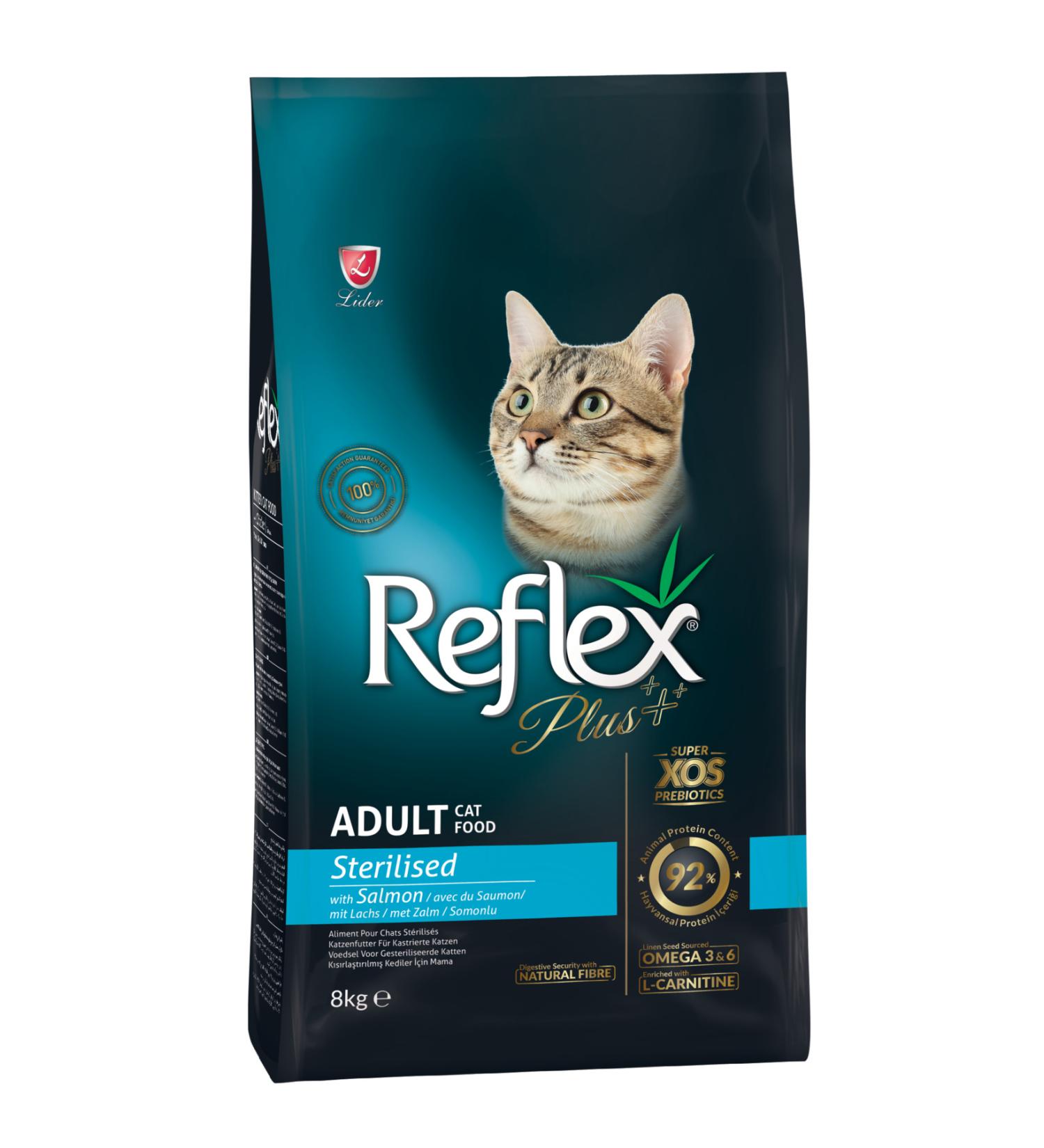 Reflex Plus Sterilized Neutered Salmon Cat Food 8 kg