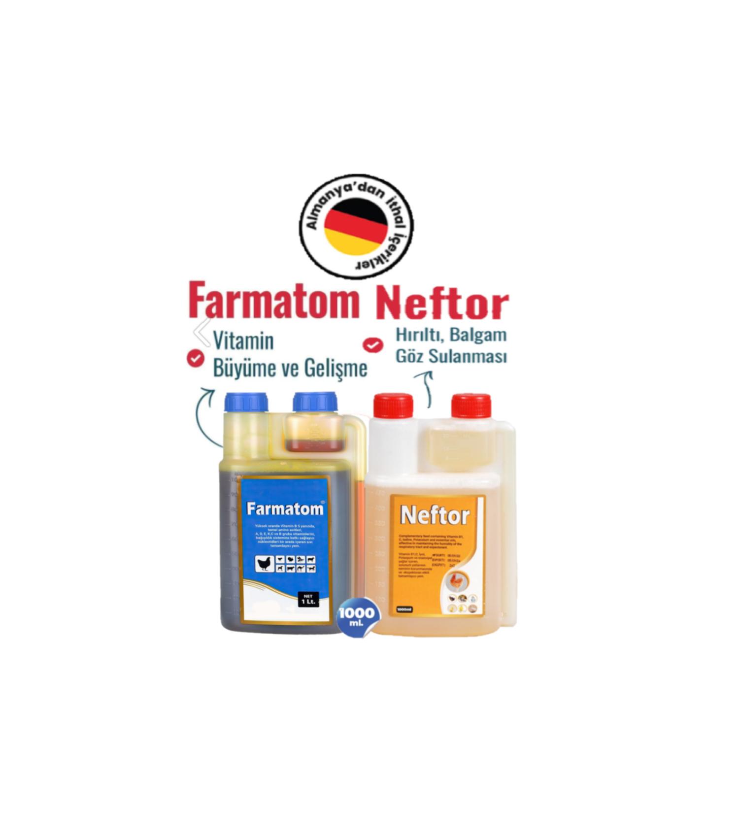Munich Vet 2-Piece Set Farmatom Vitamin Neftor Wheezing Set for Birds (1L) - Buy Online on GoSupps.com