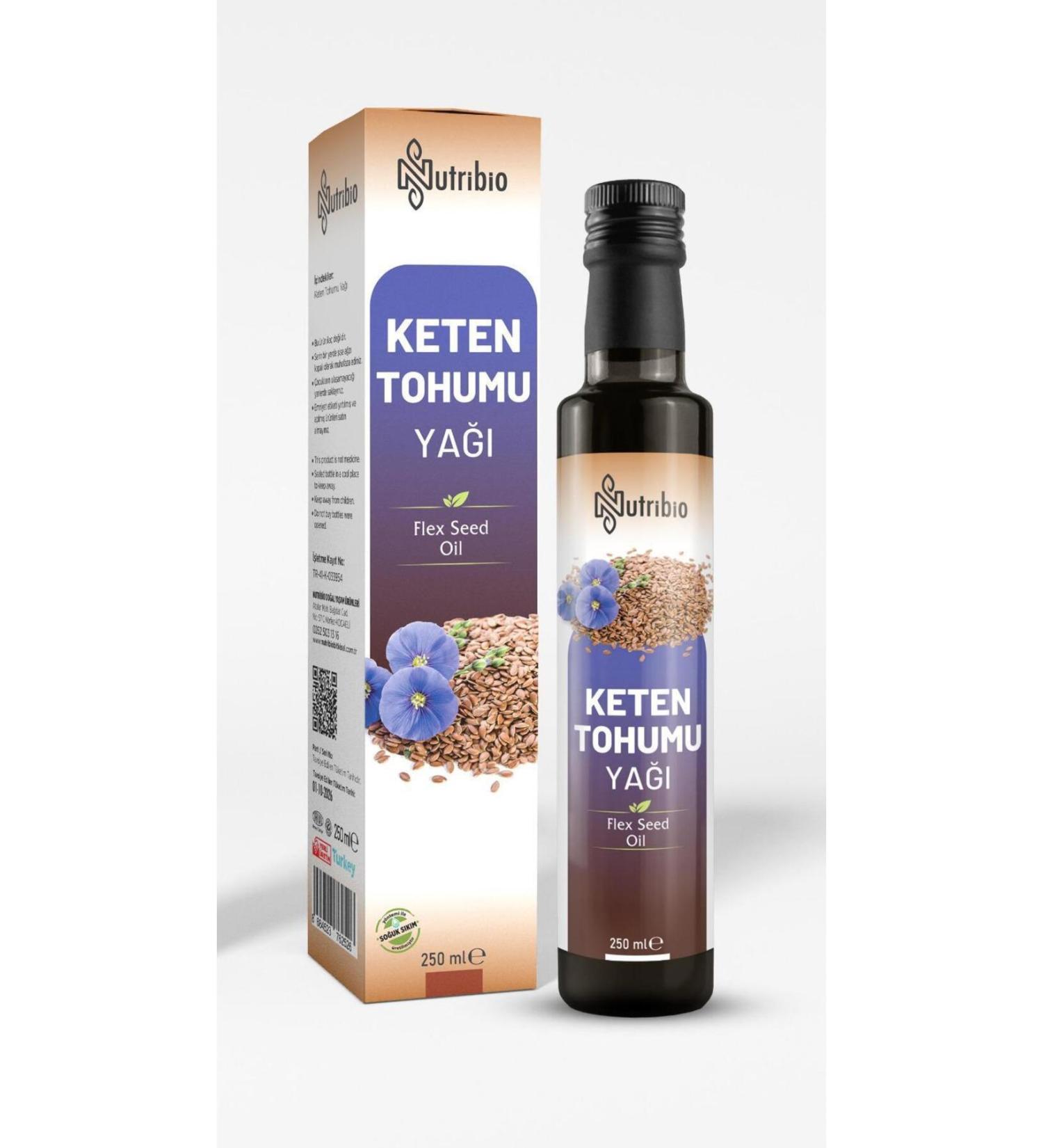 nutribio 0 Pure Analysis Linseed Oil 250 ML Flex Seed Oil Cold Pressed