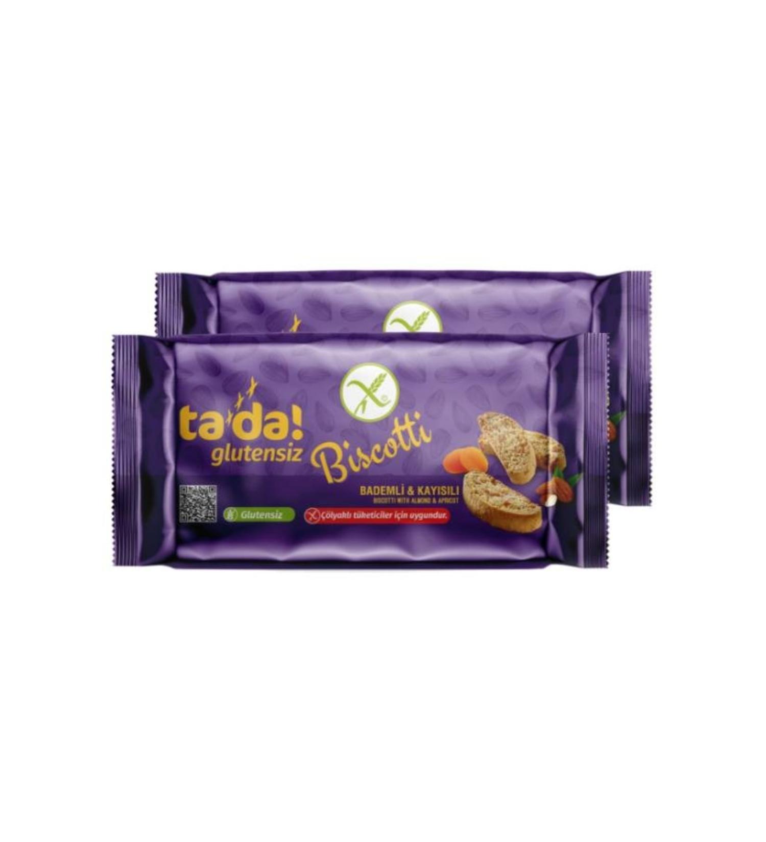 Tada Gluten-Free Gluten-Free Almond Apricot Biscotti 110 Gr (2 Pieces)