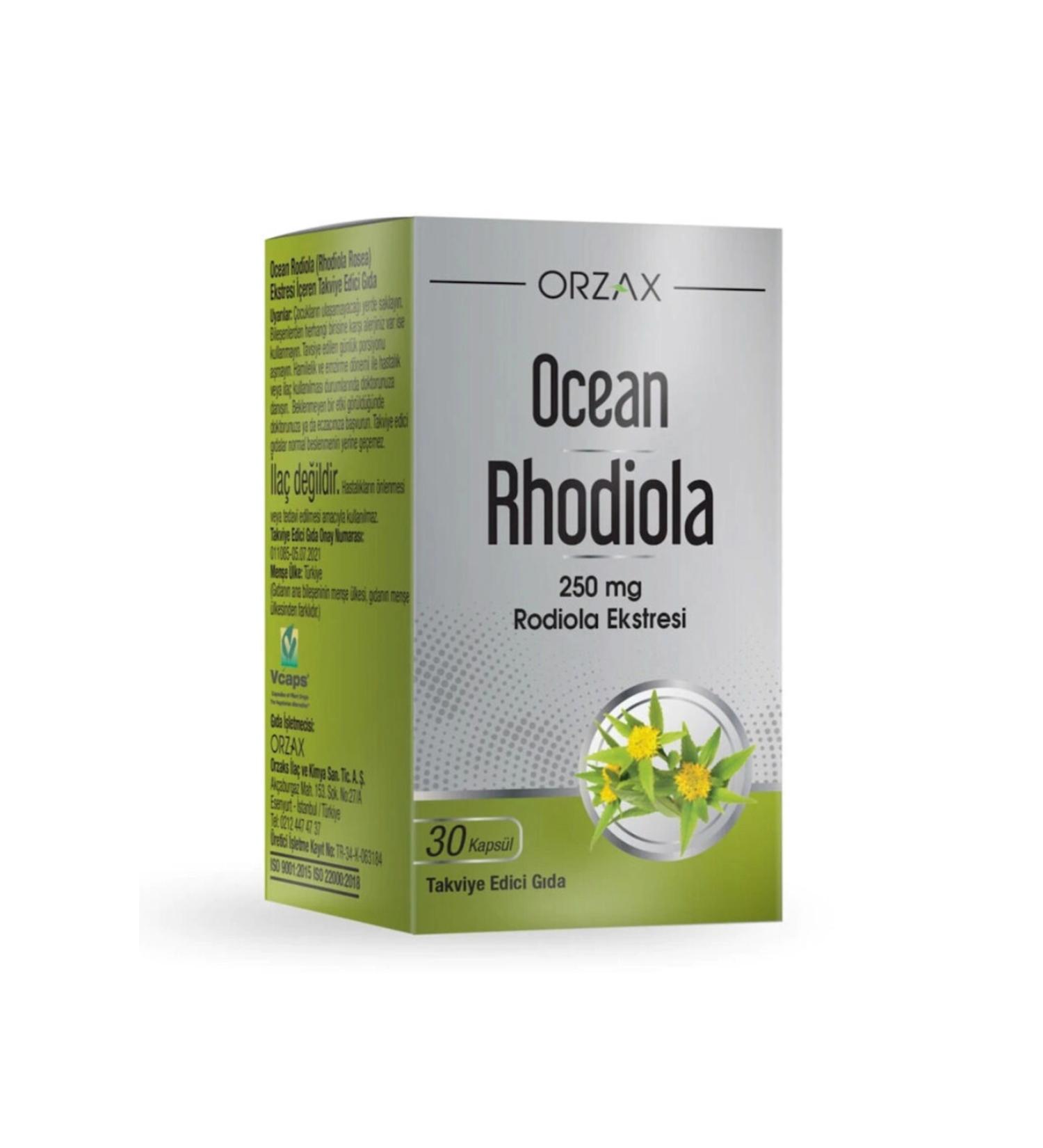 Ocean Orzax Ocean Rhodiola Capsule 250mg 30 Capsules-MFREYON01063
