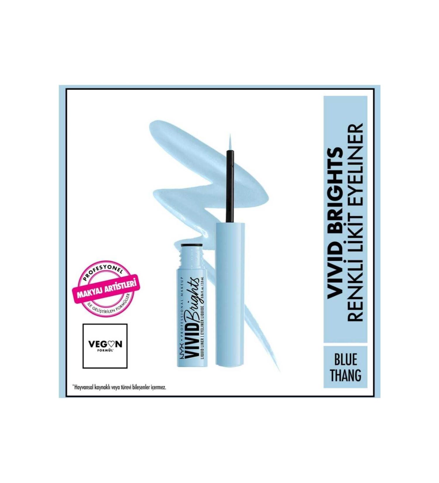 NYX Professional Makeup Vivid Brights Liquid Eyeliner Blue Thang