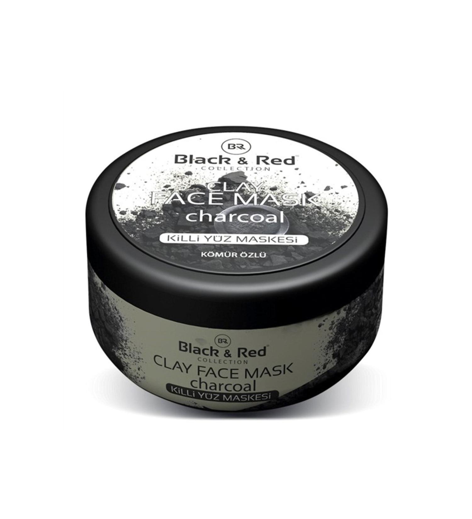 DORA Black & Red Clay Face Mask with Charcoal Extract 400gr X 4 Pieces