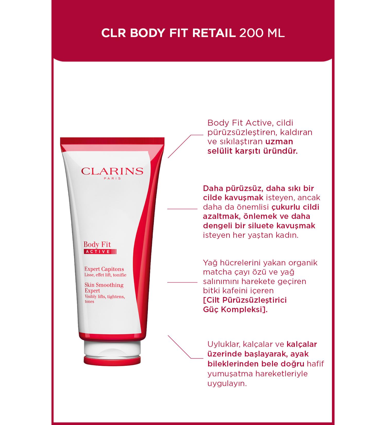 Clarins Body Fit 200 ml - Cellulite Appearance 5 Reducing Cream 200 ml - Buy Online on GoSupps.com