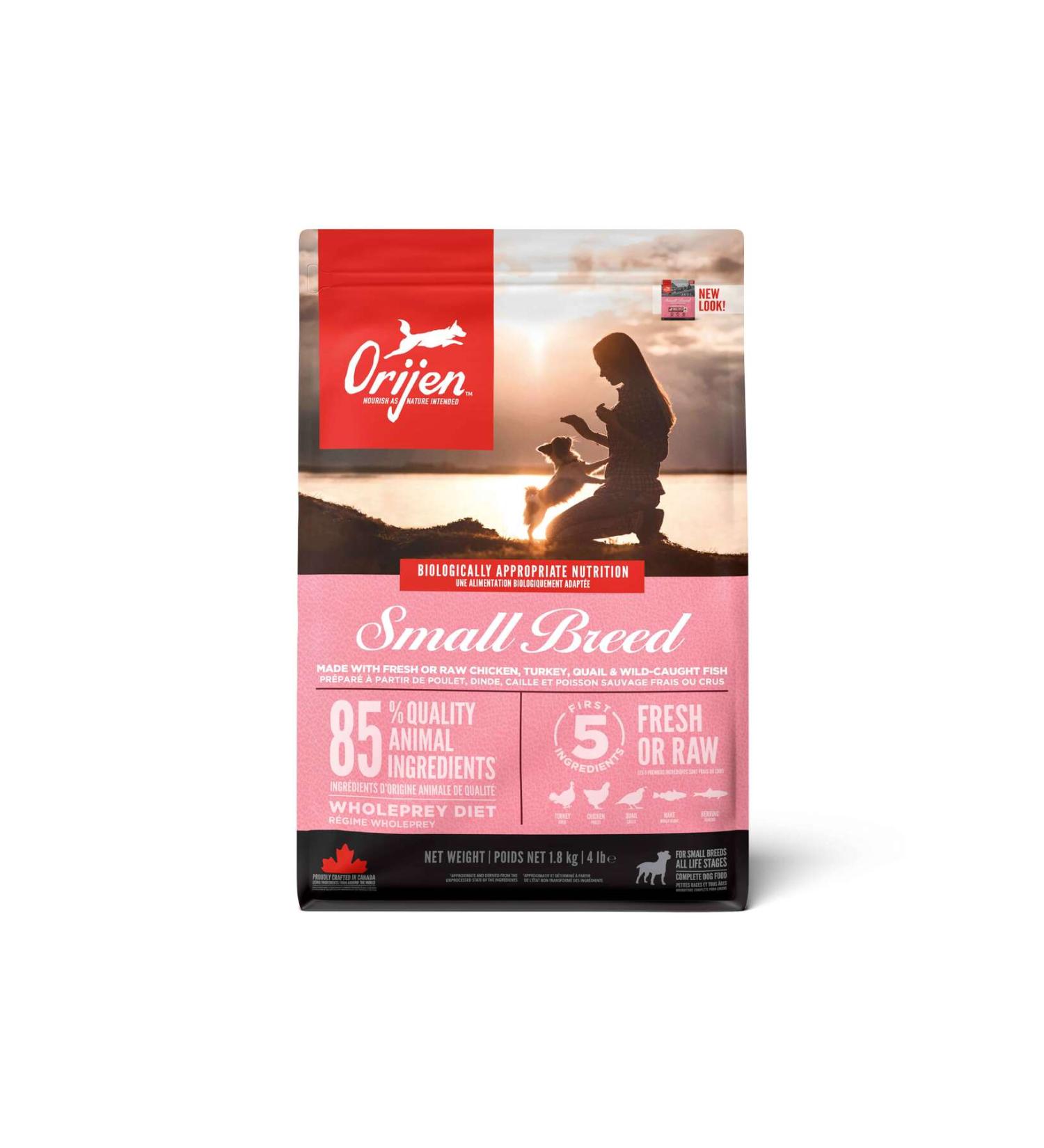 Orijen Small Breed Puppy & Adult Puppy and Adult Dog Food All Breeds and Life Stages 1.8 Kg