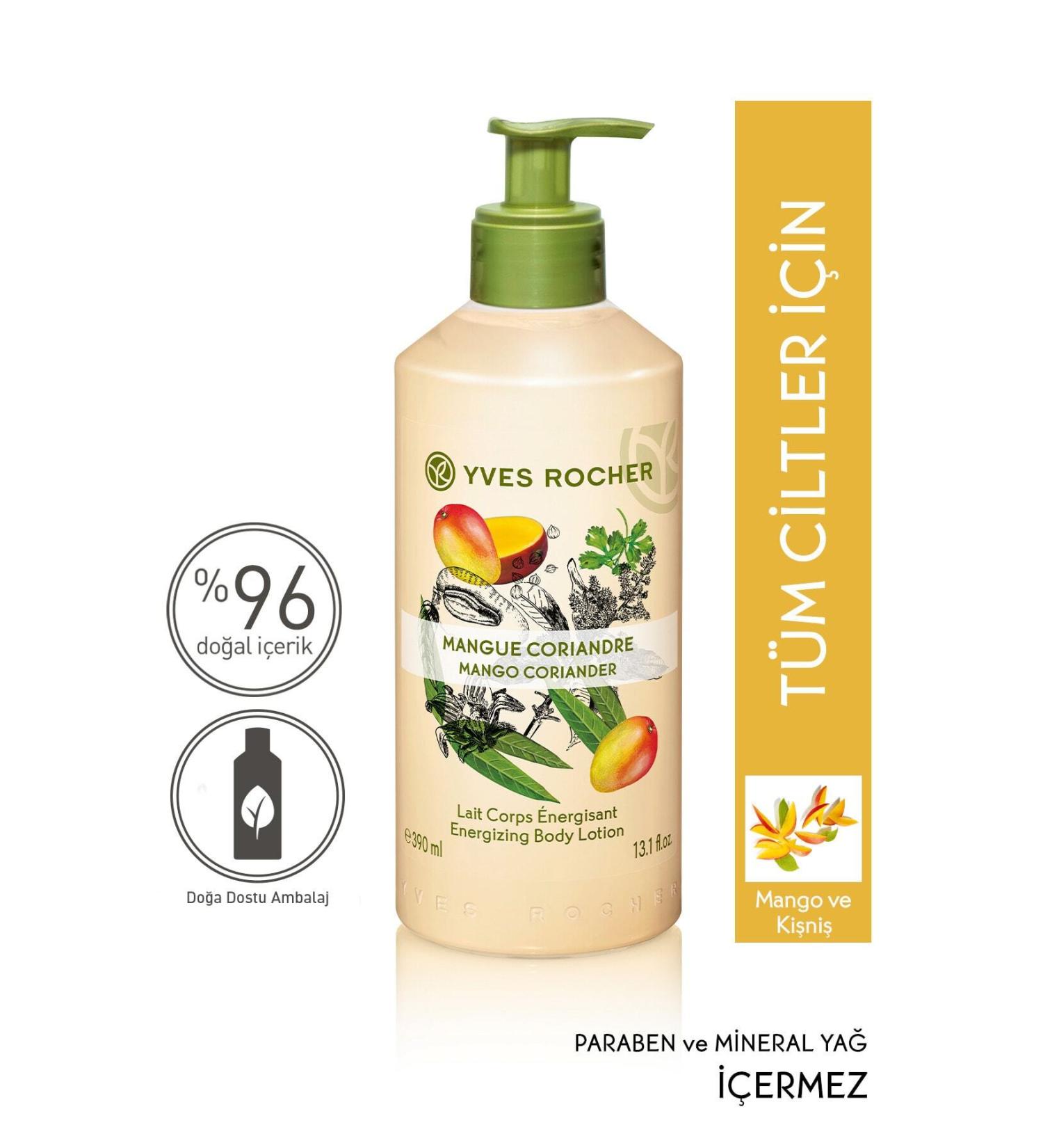 Yves Rocher Moisturizing Body Lotion - Revitalizing Mango Coriander - 390ml-31253