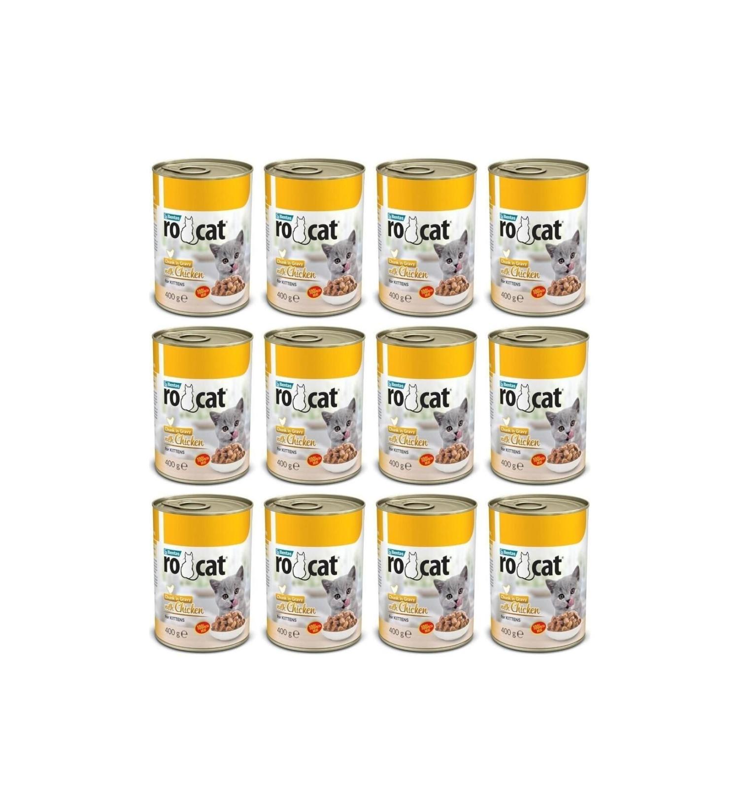 Rocat Chicken Kitten Canned Food 400 gr X 12 Pieces