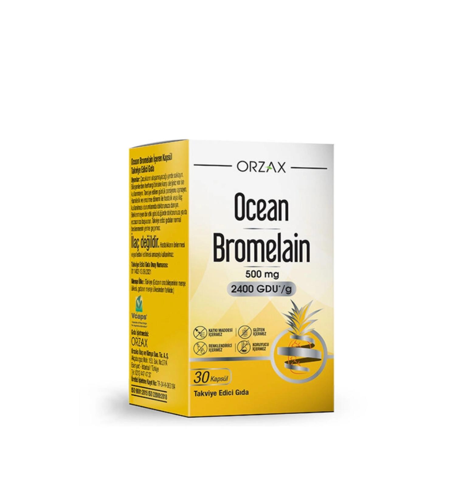 Ocean Orzax Ocean Bromelain 30 Capsules-MFREYON01072