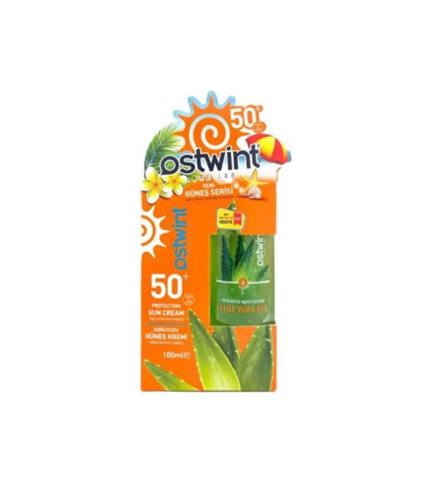 BLONDE SHOP Spf 50+ Protective Sun Cream 100 Ml + Aloe Vera Gel 100 Ml Gift 8682943408703