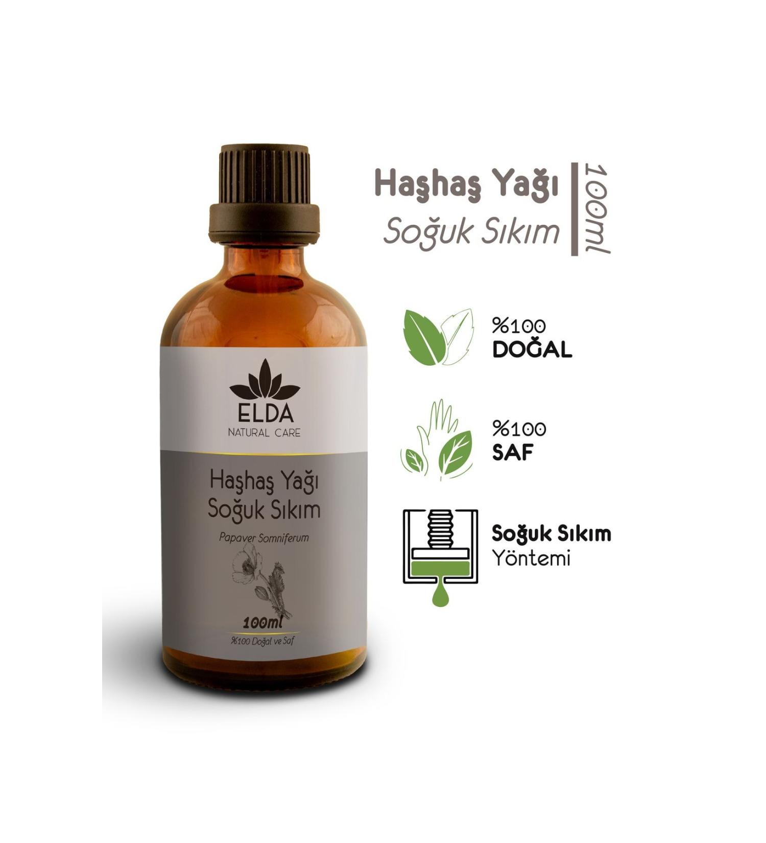 EldaNaturalcare Poppy Seed Oil Yellow Cold Pressed 100ml