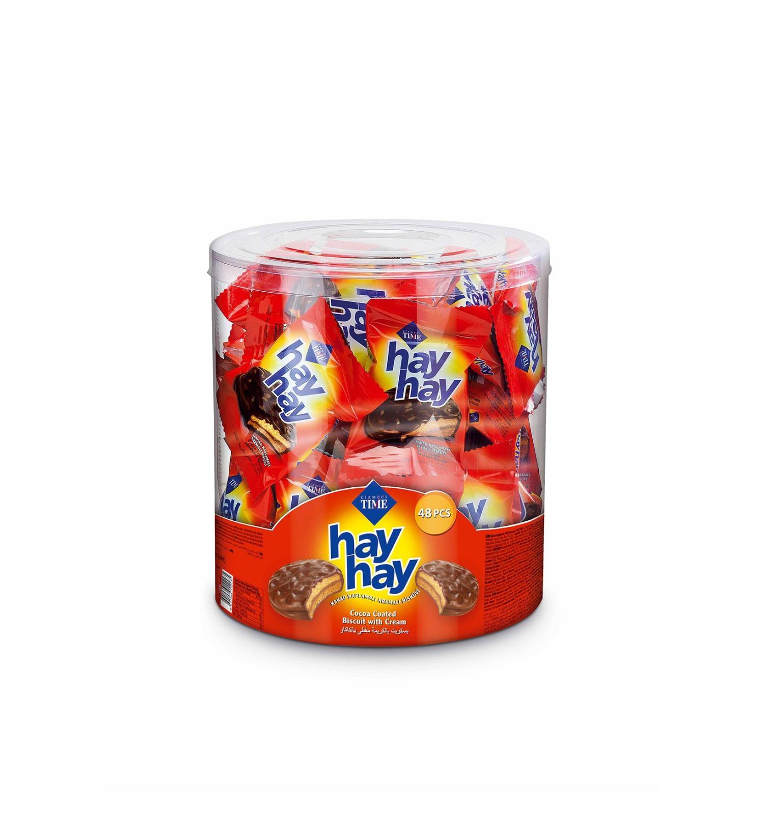 Cizmeci Time HAY HAY Classic Cocoa Coated Cream Biscuit 10 gr x 48 Pieces - Buy Online on GoSupps.com