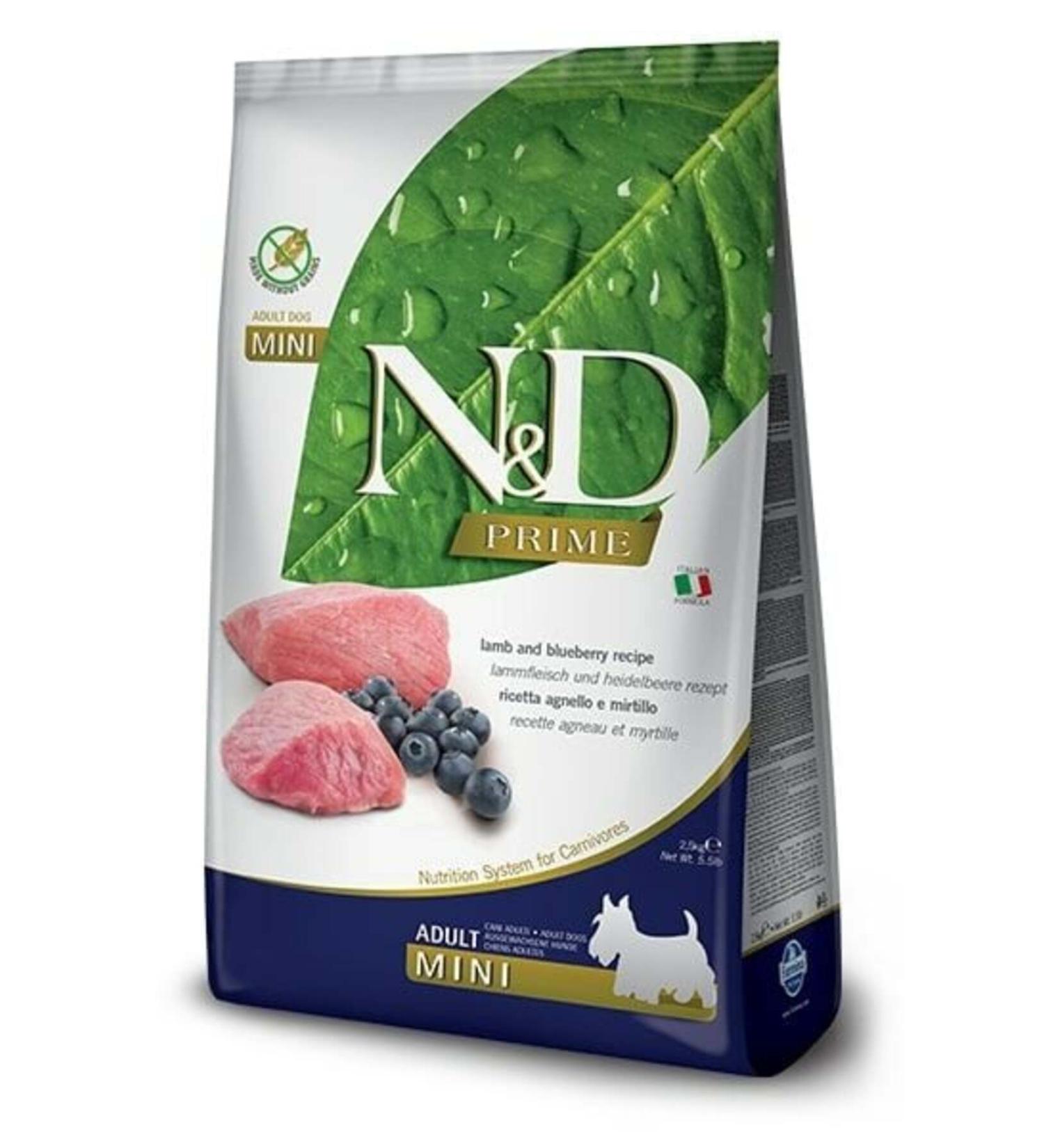 N & D Lamb Blueberry Grain Free Small Breed Dog Food 2.5 Kg