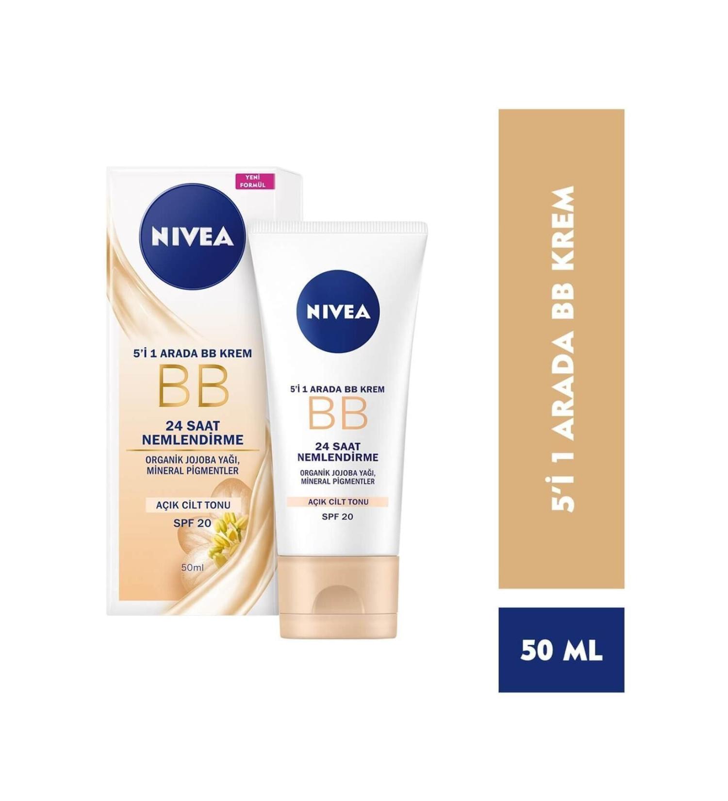 NIVEA BB Cream 24 Hour Moisture + Shine Light Tone 50 ml