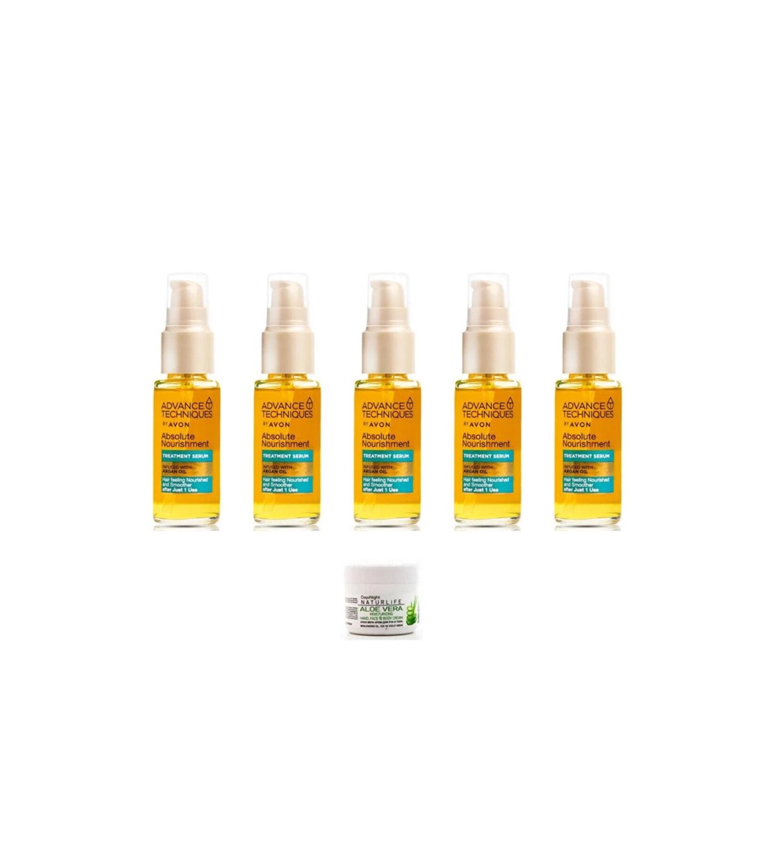 Avon Advance Techniques Nourishing Hair Serum with Argan Oil 30 Ml - 5Pcs