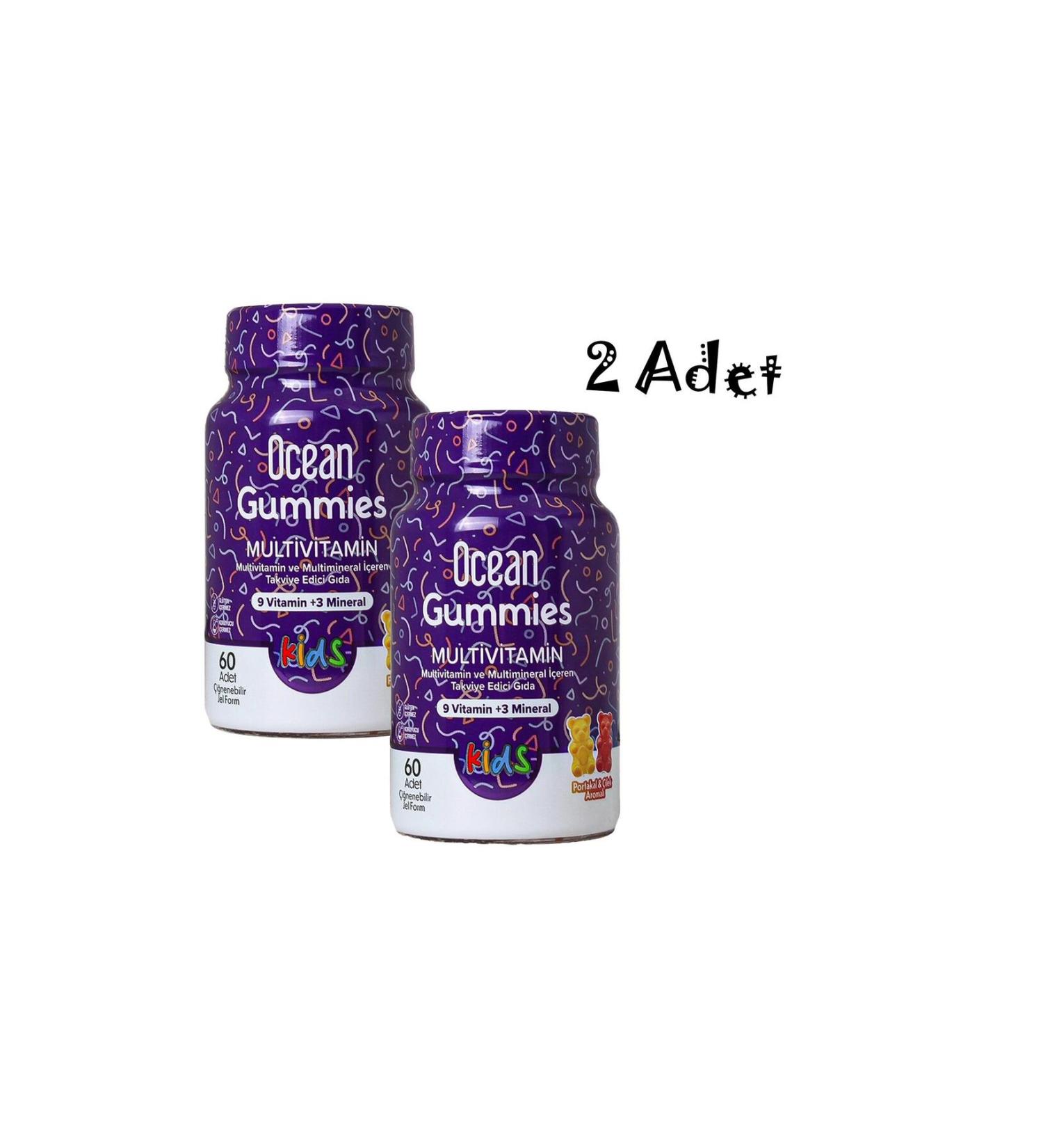 Ocean Gummies Multivitamin 60 Soft Tablets X 2 Pieces