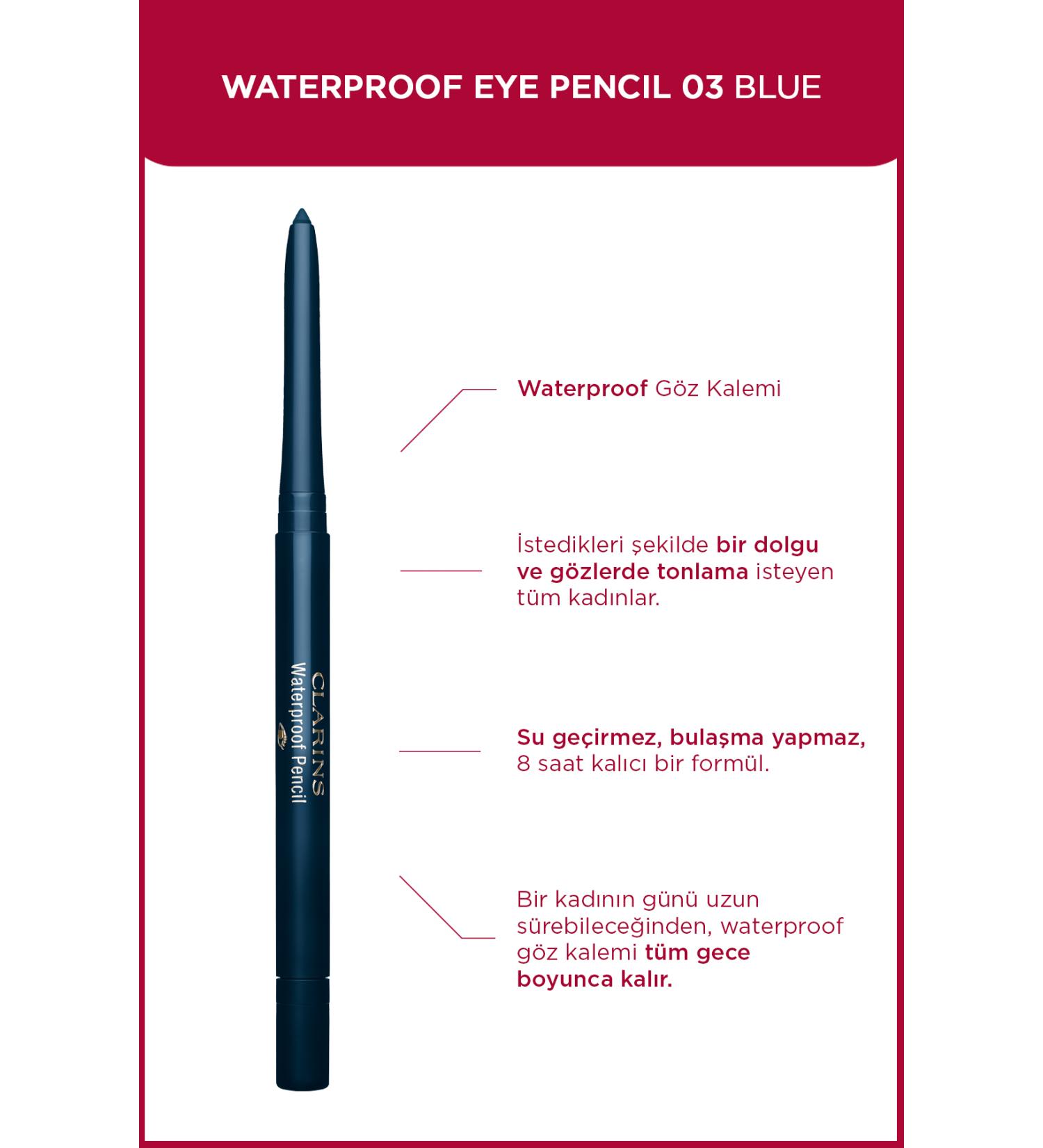 Clarins Waterproof Blue Eye Pencil 03 Eye Pencil - Buy Online on GoSupps.com