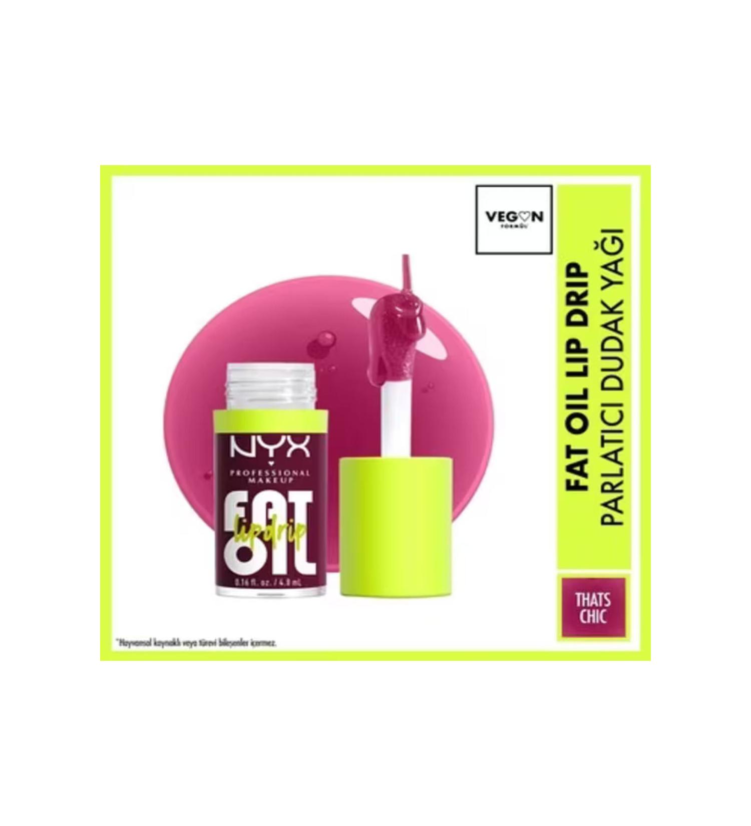 NYX Professional Makeup Fat Oil Lip Drip Shine Lip Oil Thats Chic 4.8ml