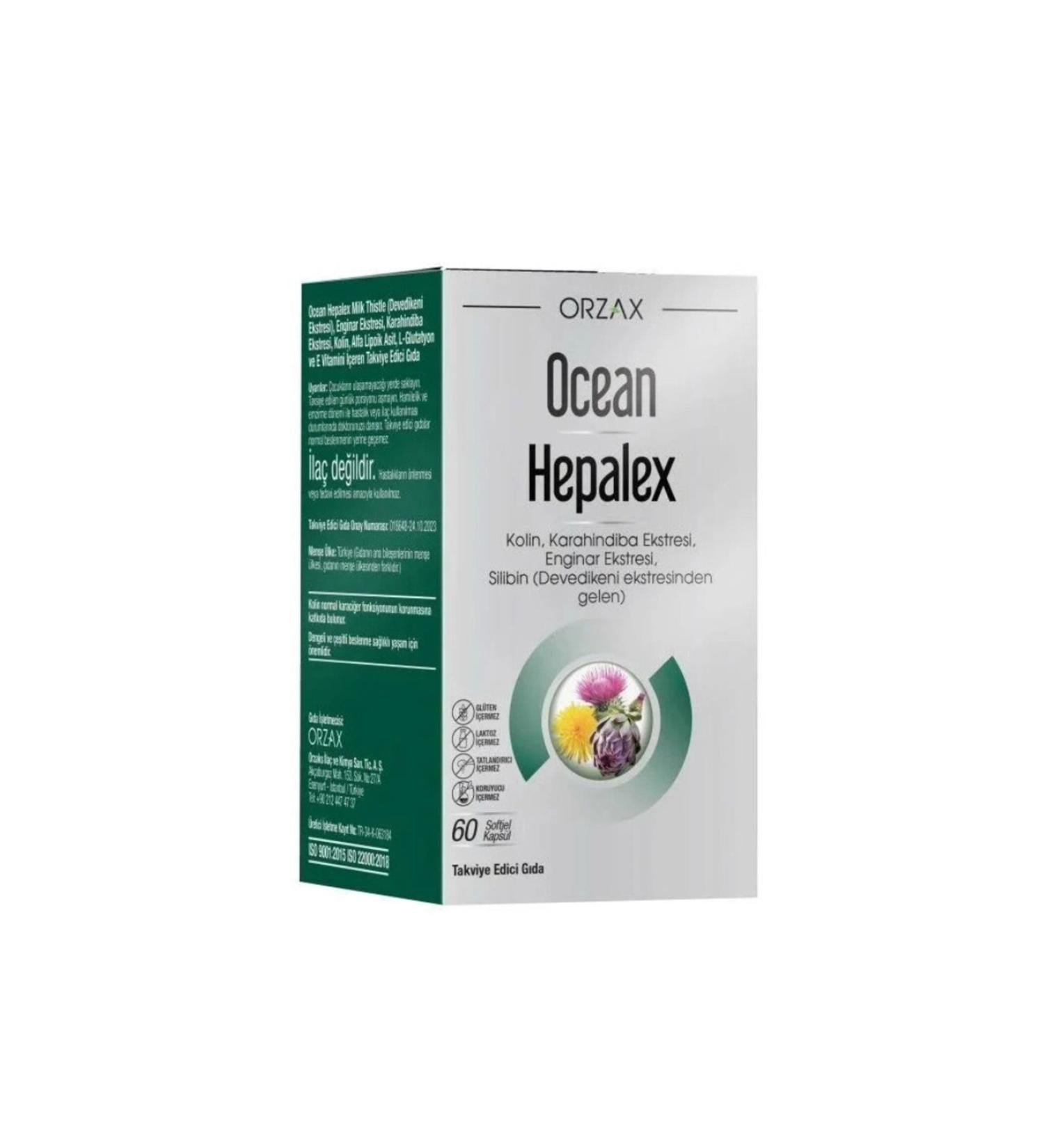 Ocean Orzax Ocean Hepalex Food Supplement 60 Capsules-MFREYON01081