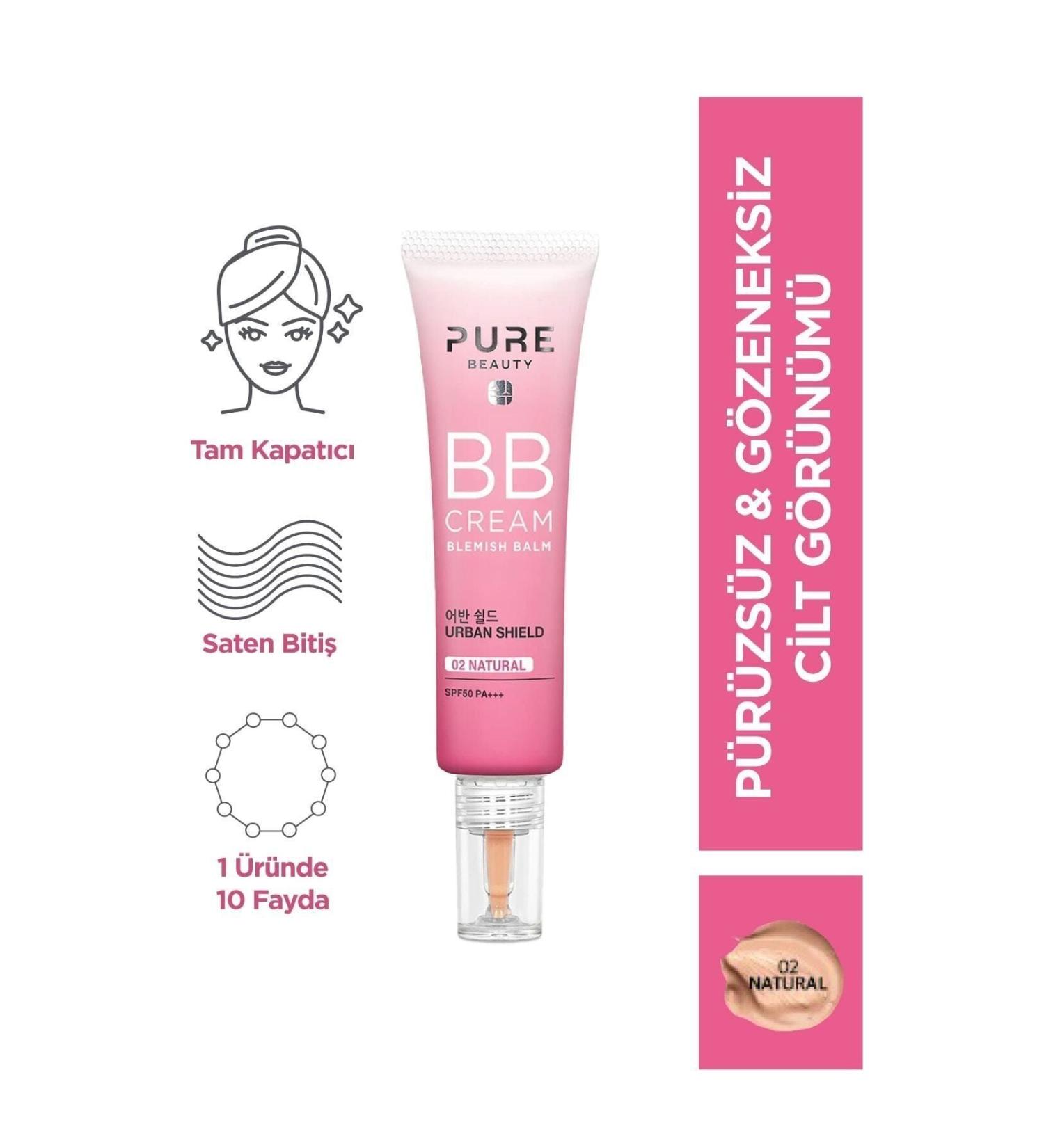 PURE BEAUTY No Makeup Look BB Cream Spf50 Pa+++ Natural 30 ml - Buy Online on GoSupps.com