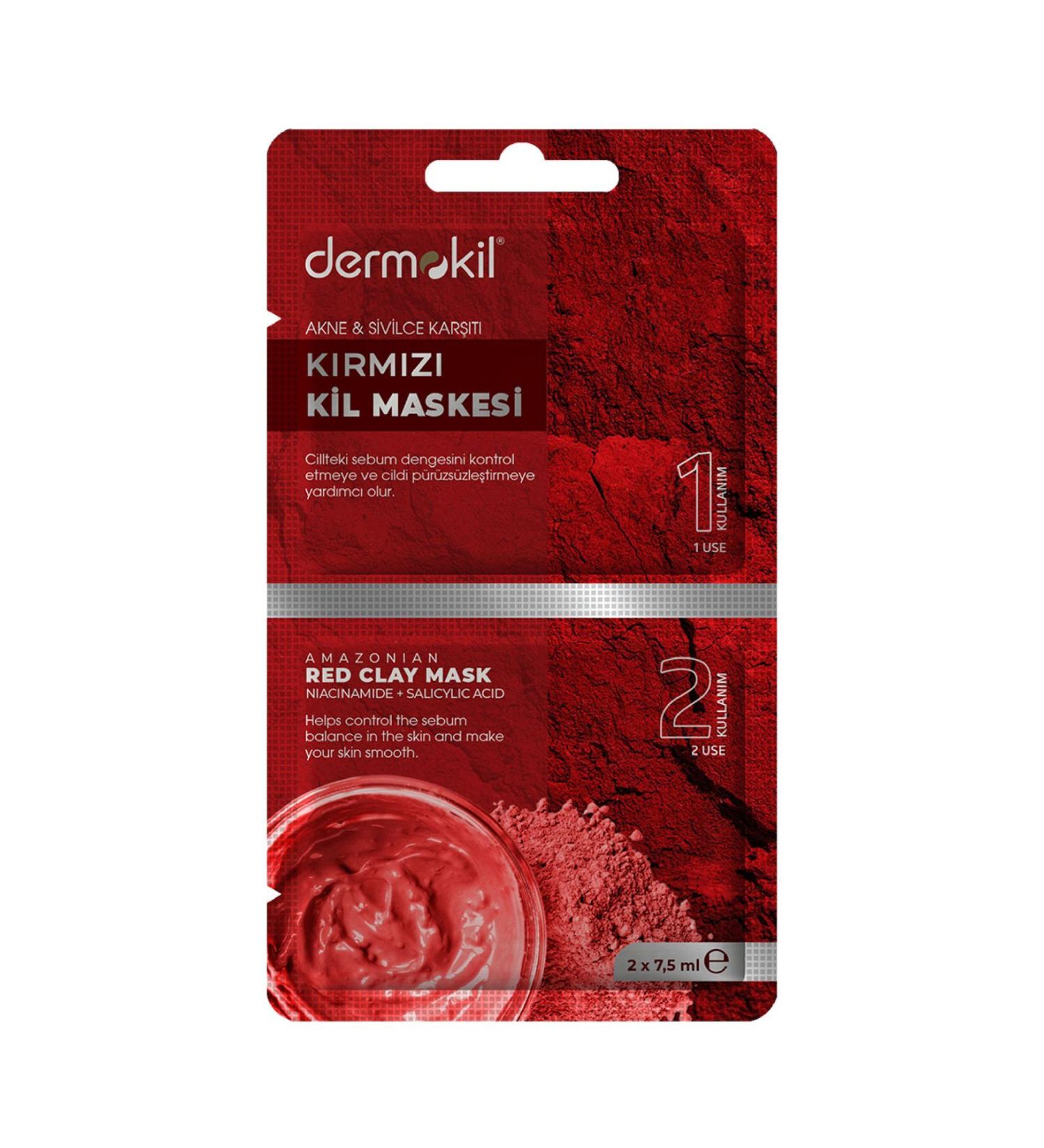 Dermokil Anti-Acne and Pimple Red Clay Mask 15 ml - Buy Online on GoSupps.com