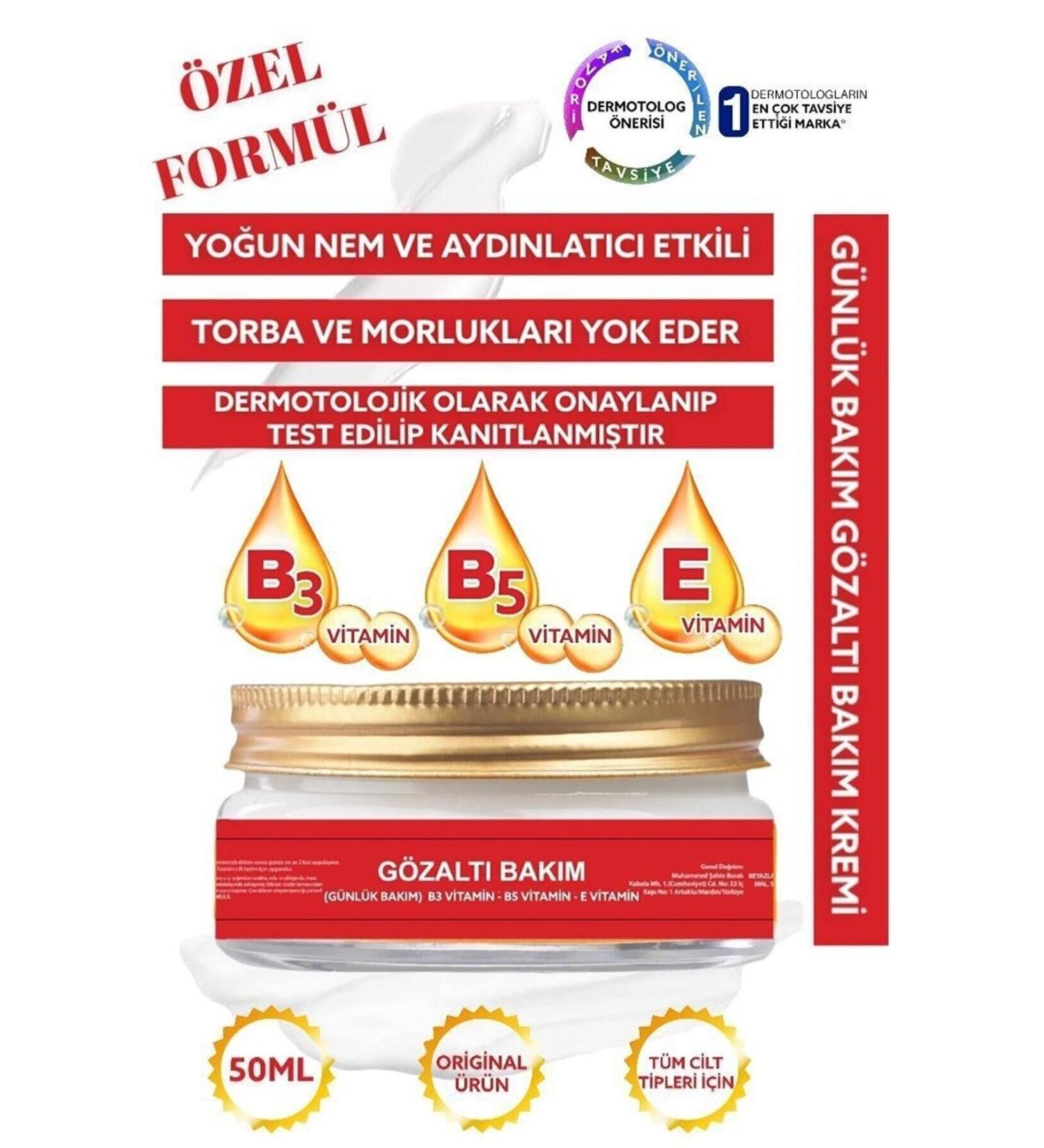 KOZMETIKA Under Eye Bag Dark Circle & Anti-Blemish Brightening Care Cream 50 Ml - Buy Online on GoSupps.com