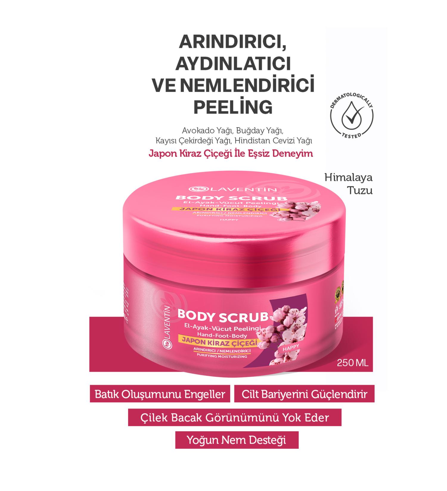 Lavender Nourishing Purifying and Moisturizing Body Scrub Japanese Cherry Blossom 250ml (happy) - Buy Online on GoSupps.com