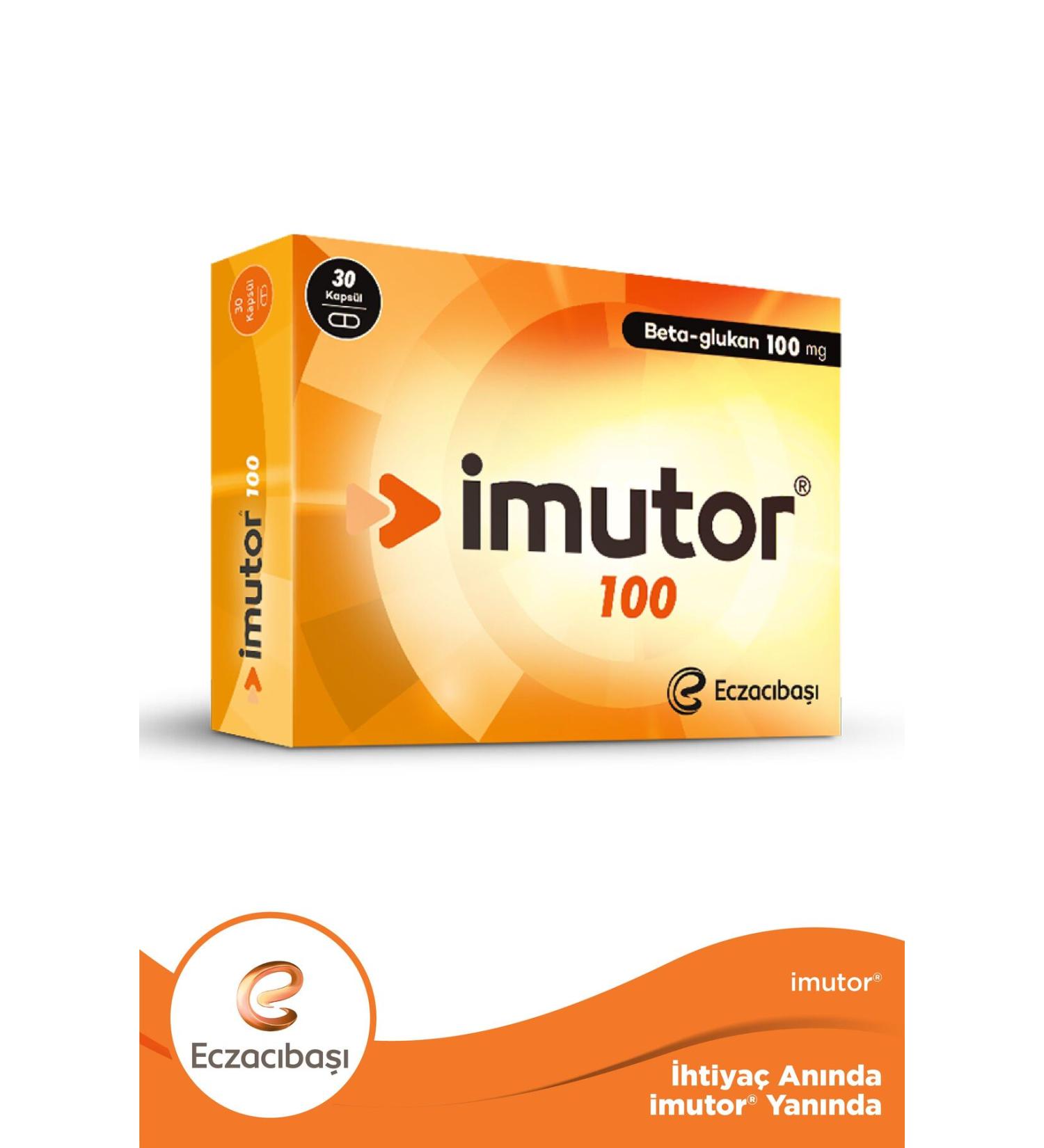 Imutor Eczacba Beta Glucan 100 Mg 30 Capsules - Buy Online on GoSupps.com