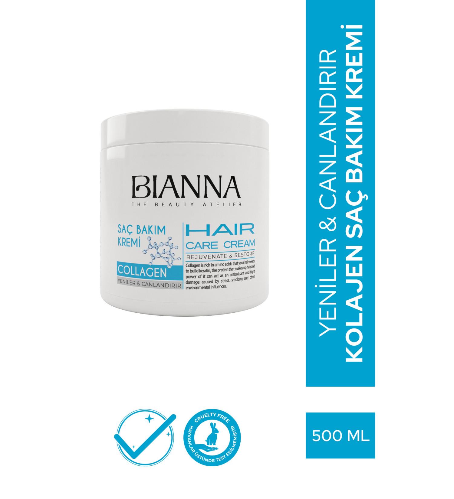Bianna Hair Cream Collagen Revitalizing and Sun Protection Hair Care Cream - 500ml - Buy Online on GoSupps.com