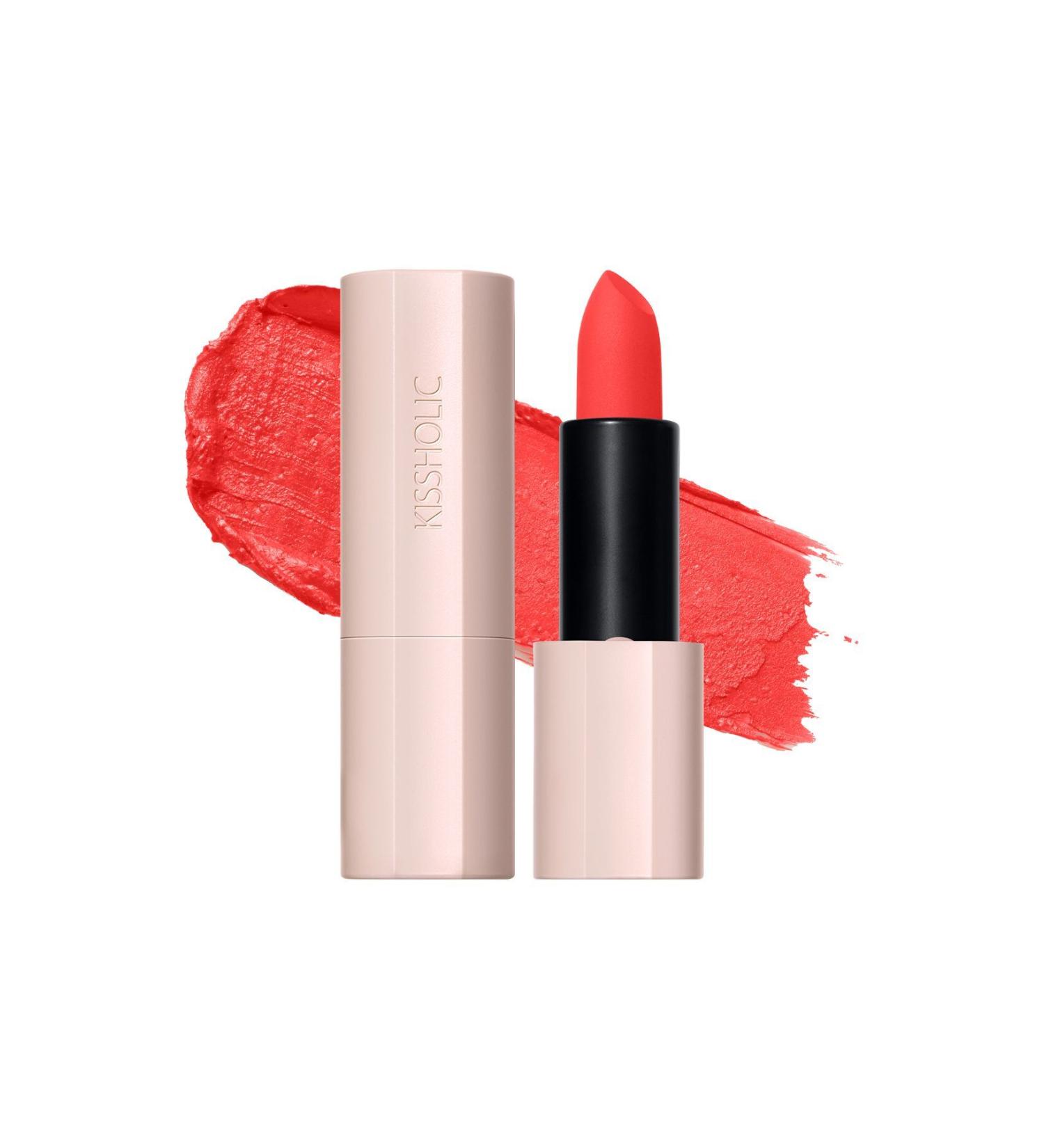 The Saem Kissholic Lipstick Matte/ Long Lasting Matte Lipstick - OR04 Grapefruit Blended - Buy Online on GoSupps.com