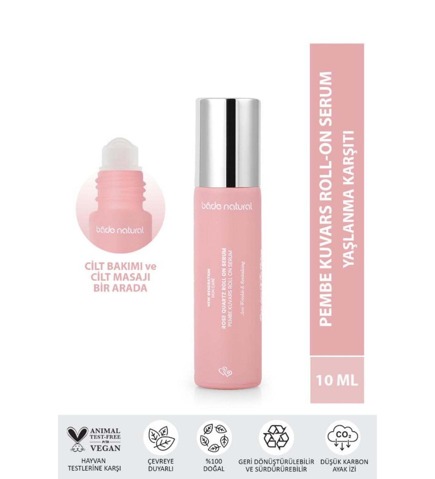 Bade Natural Rose Quartz Roll On Antioxidant Facial Massage Serum 10 ml - Buy Online on GoSupps.com