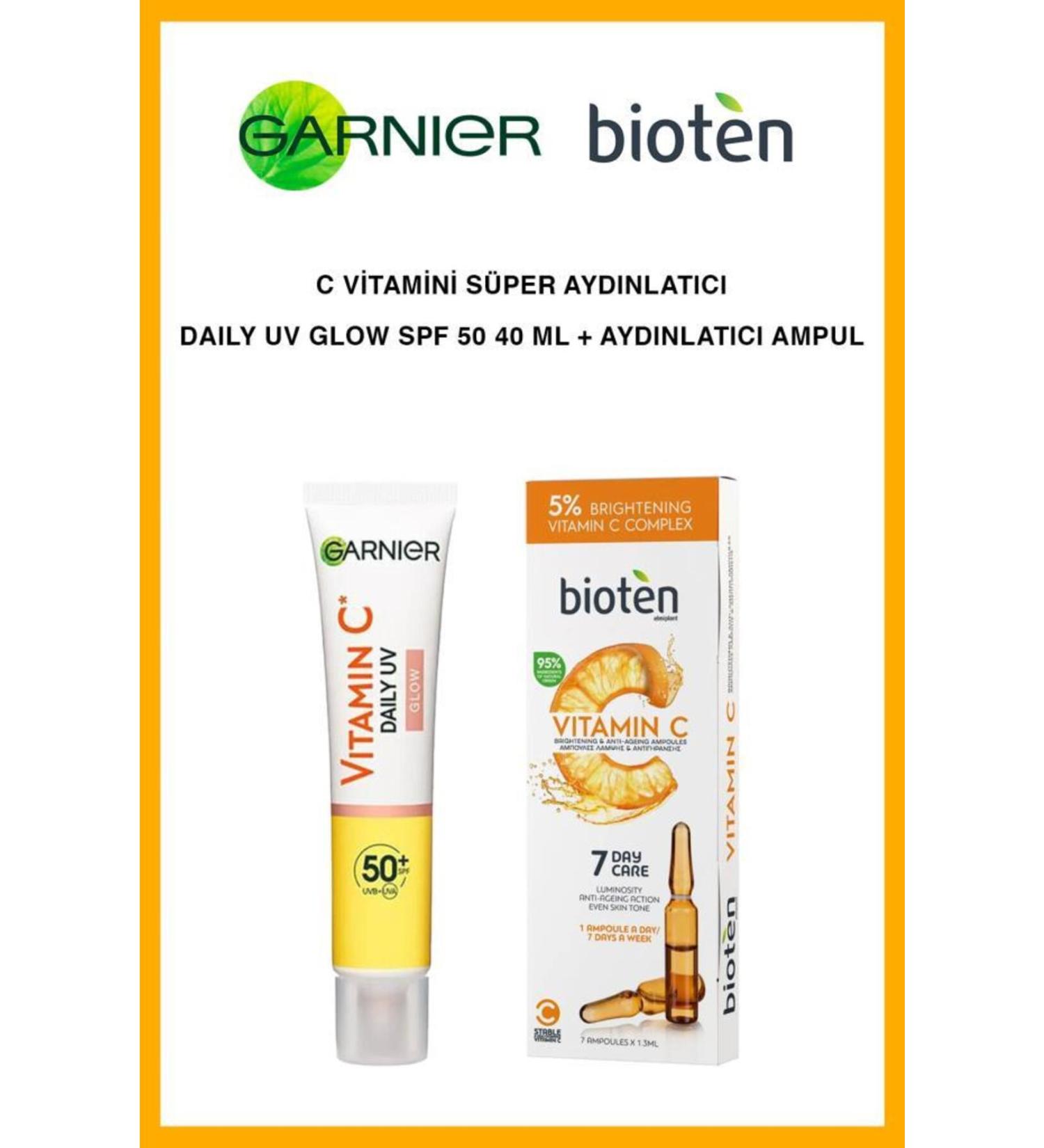 Garnier Vitamin C Luminous Sunscreen Biotene Anti-Spot Care Ampoule Sun Set - Buy Online on GoSupps.com