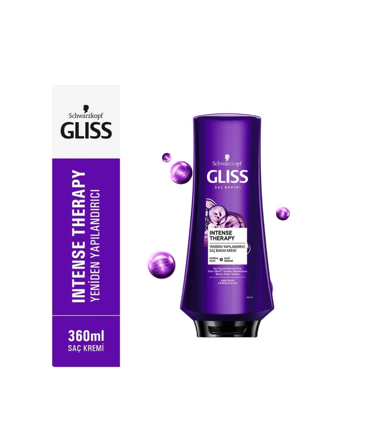 Gliss Intense Therapy Restructuring Hair Conditioner with Omega Plex and Acai Berry 360 ml