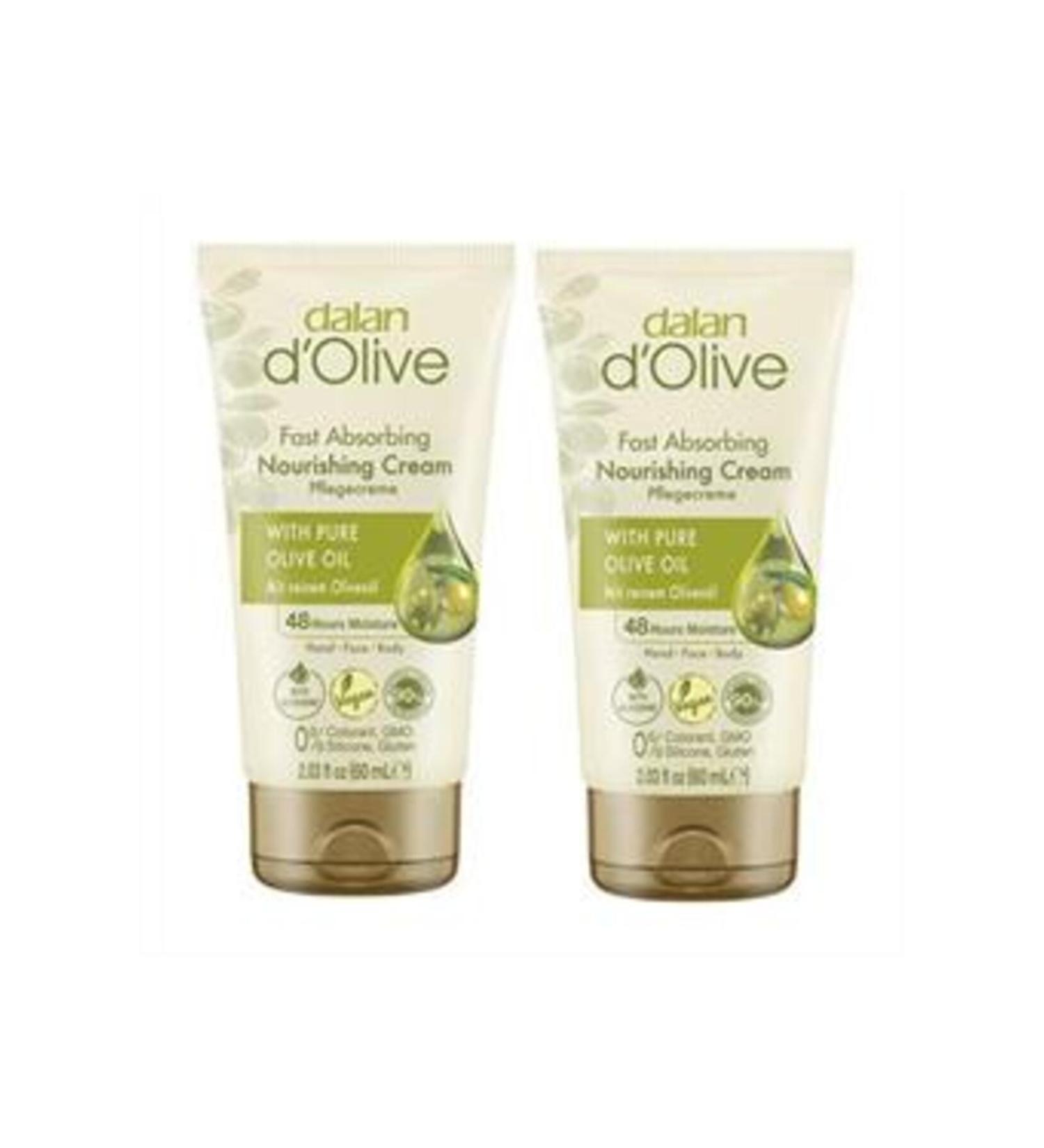 Dalan ( CLAY MASK GIFT ) Dalan Dolive Natural Olive Oil Hand and Body Cream 60ml 2 Pieces ( 1 PIECE )