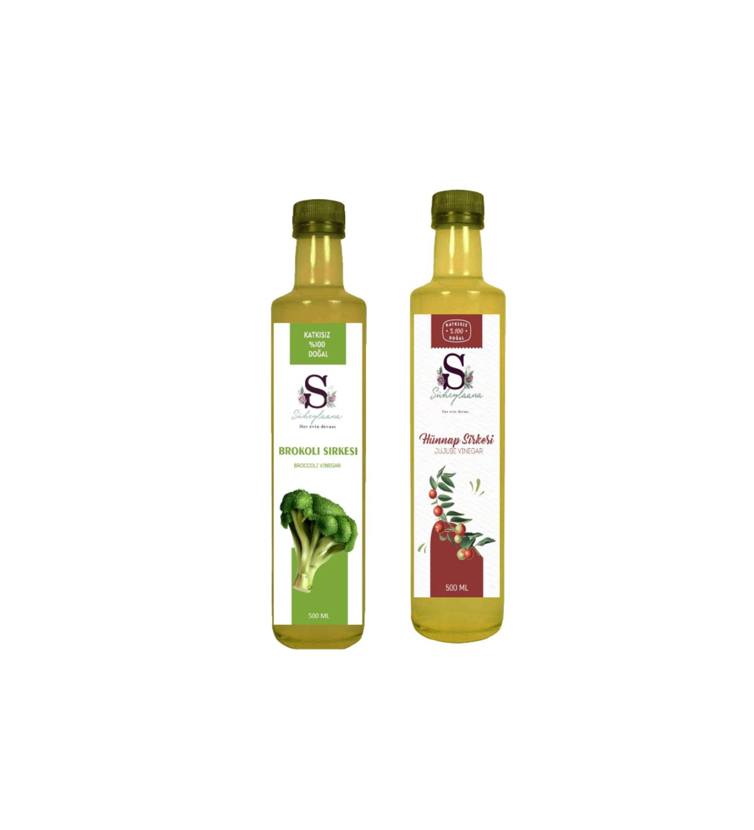 S heylaana Natural Broccoli Vinegar 500 ml and Jujube Vinegar 500 ml