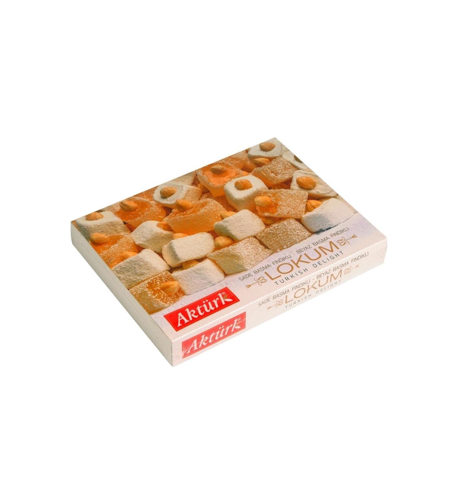 Akturk Turkish Delight Plain and White Hazelnut 750 Gr