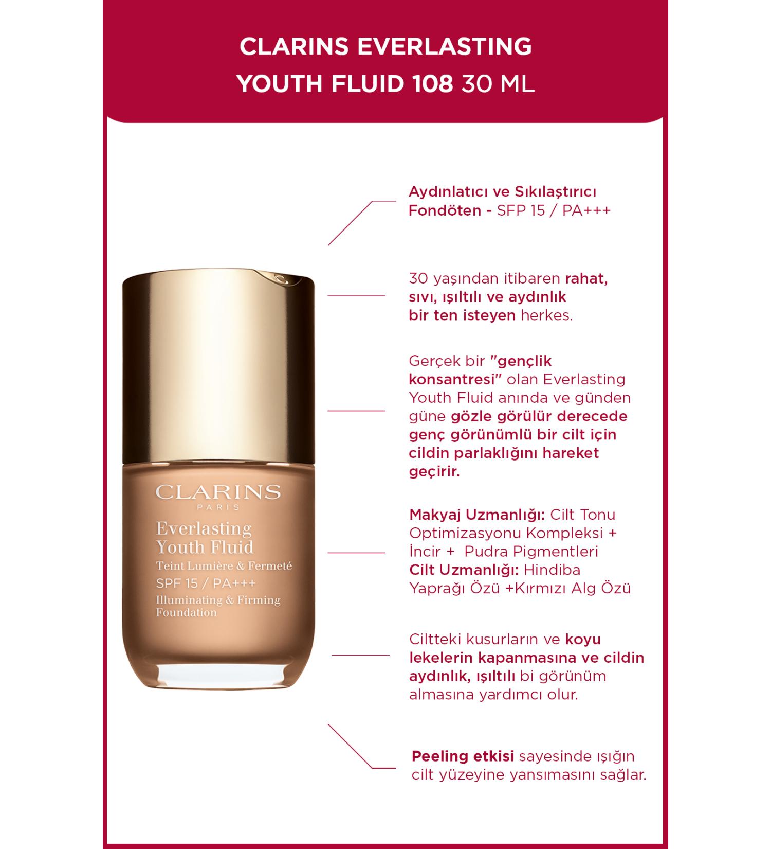 Clarins Everlasting Youth Fluid 108 RP 30 ml Foundation