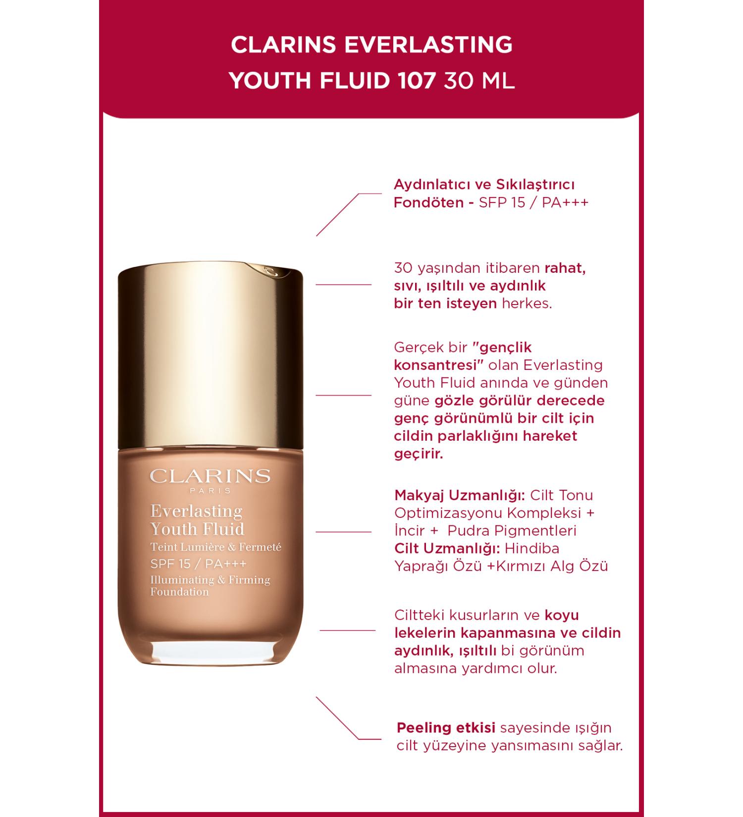 Clarins Everlasting Youth Fluid 107 RP 30 ml Foundation