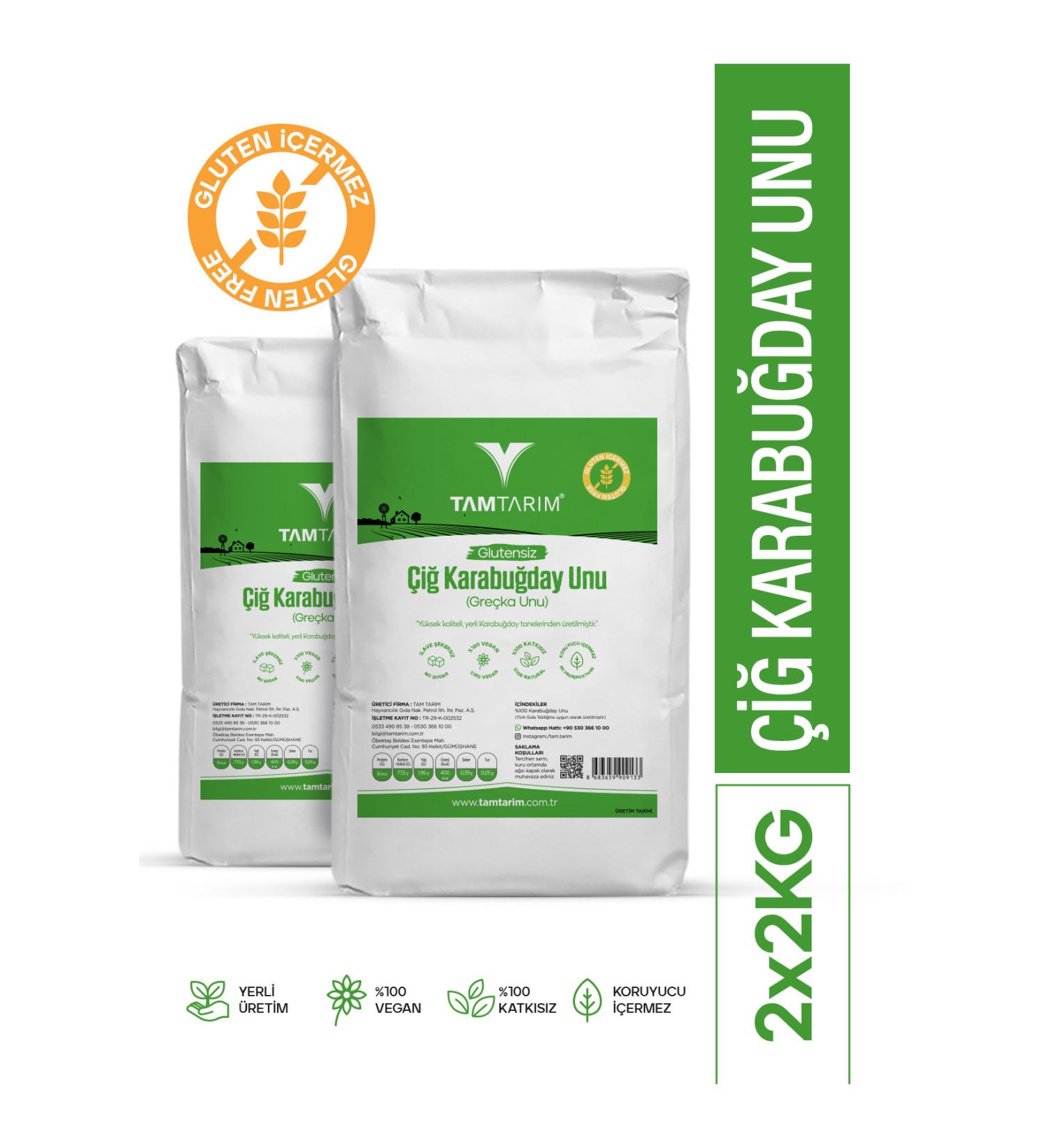 Tam Tar m 2 Pieces - Gluten Free Raw Buckwheat Flour 2 Kg - Buy Online on GoSupps.com