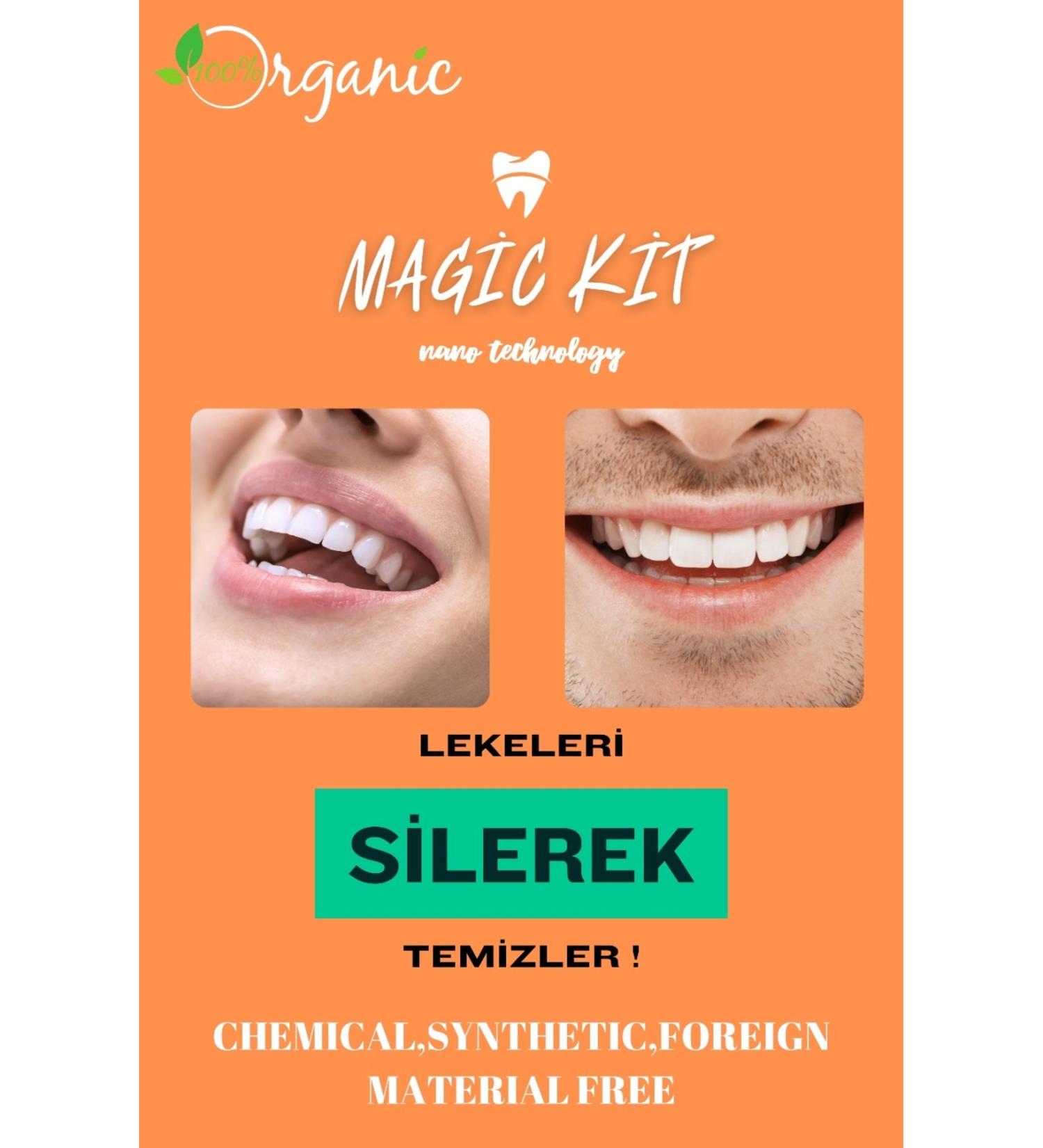 Magic Kit Tooth Stain Remover Teeth Whitener +5 Spare Eraser X 2 Pcs - Buy Online on GoSupps.com