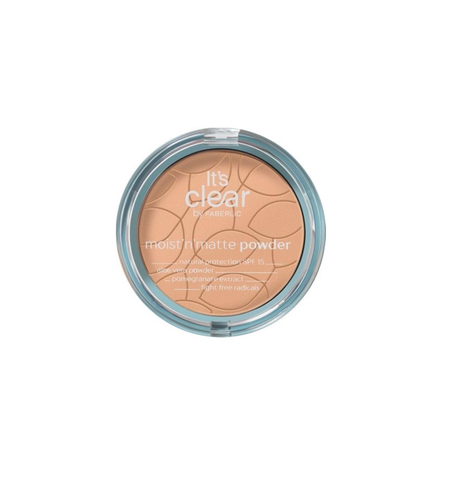 Faberlic Moist'n'matte Moisturizing Face Powder Shade "Warm Beige"
