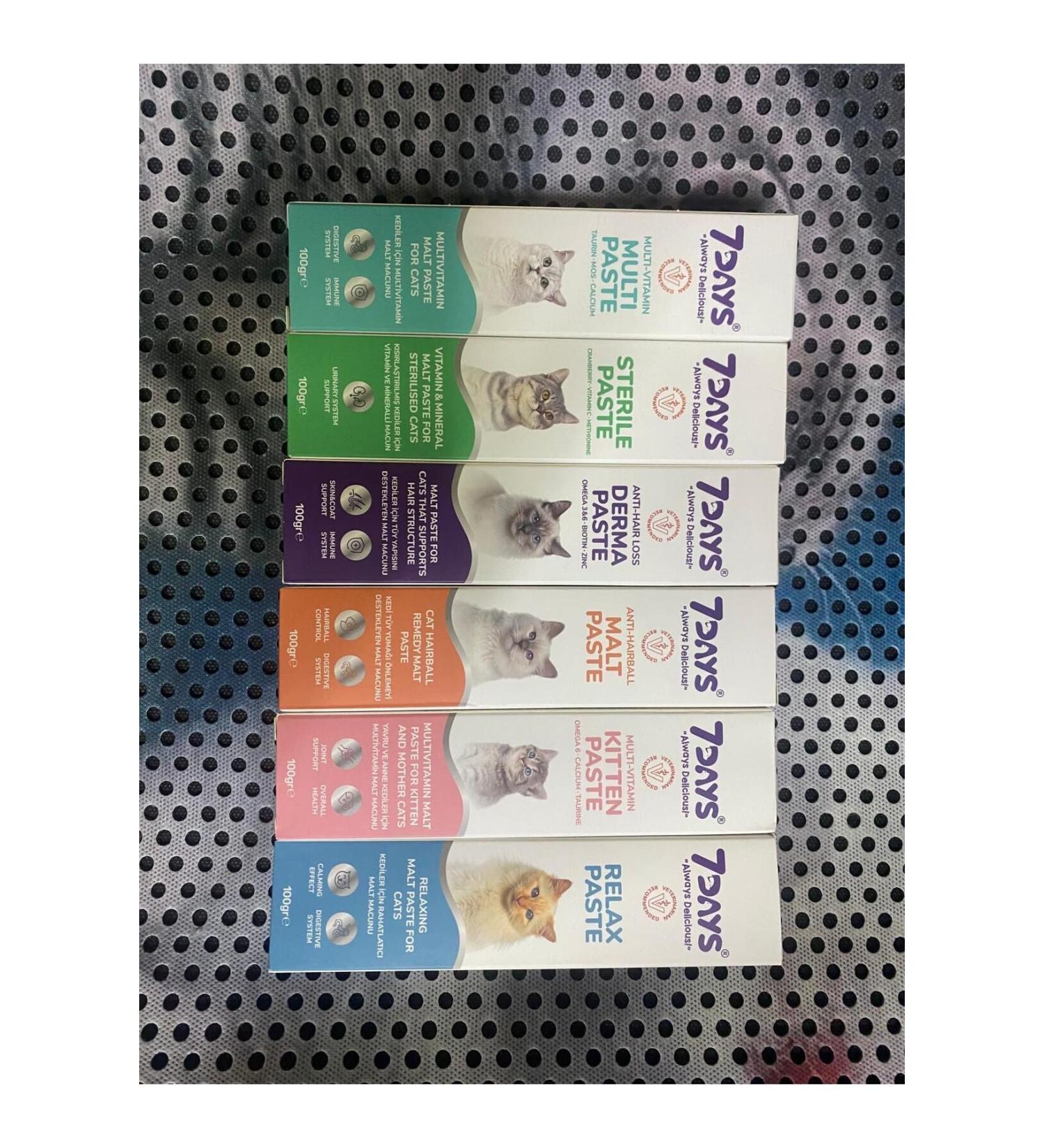 7DAYS Cat Multi Vitamin Malt Paste Series 6pcs