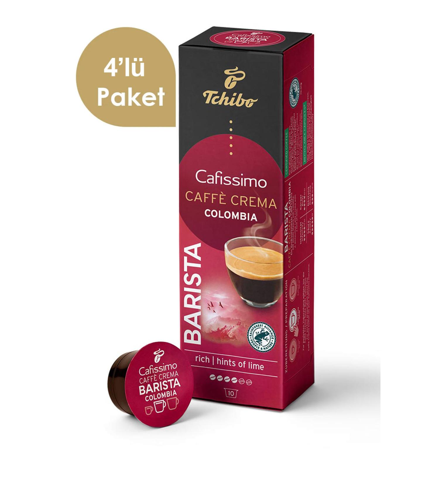 Tchibo Caffe Crema Colombia 10 Capsule Coffee x4 - Buy Online on GoSupps.com