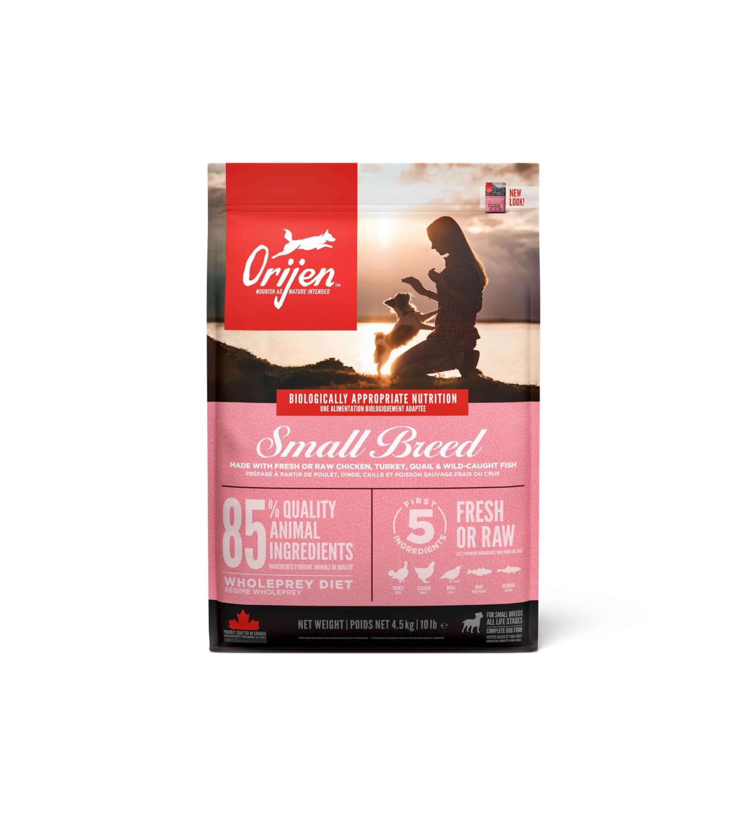 Orijen Small Breed Puppy & Adult Puppy and Adult Dog Food All Breeds and Life Stages 4.5 Kg
