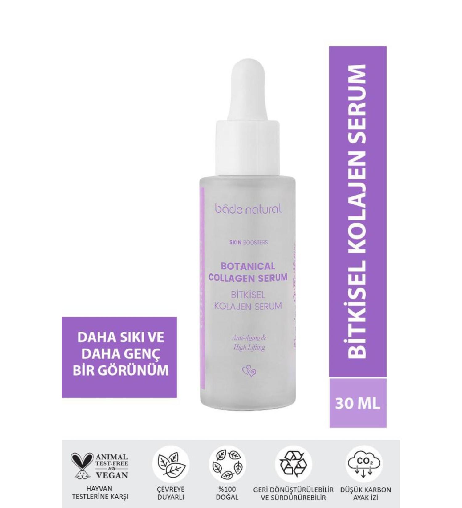 Bade Natural Herbal Collagen Face Serum Anti-Aging and Anti-Wrinkle 30 ml - Buy Online on GoSupps.com