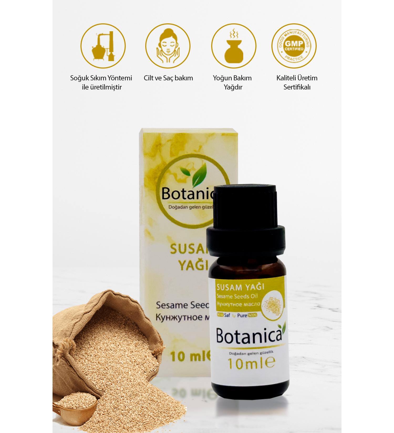 botanica Sesame Oil - Sesamum Indicum - ( Hair Extension - Thickening ) Sesame Oil Care Oil 10 Ml